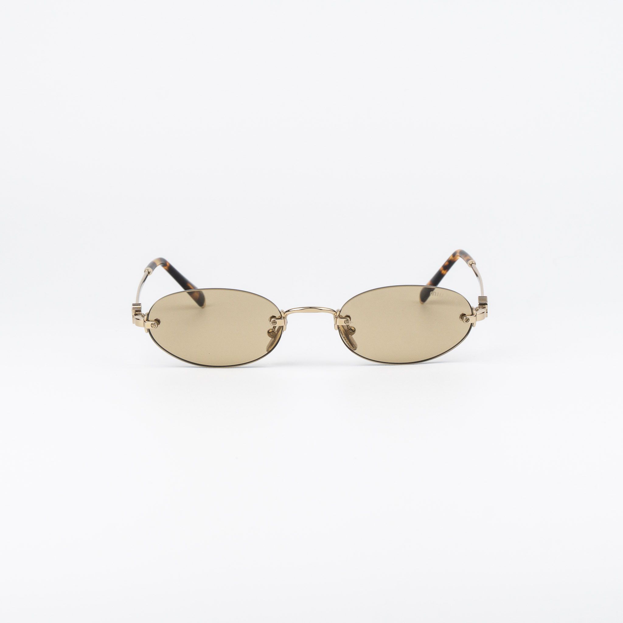 Miu Miu Miu Miu Women Sunglasses Oval MUA54S ZVN10R NEW AUTHENTIC Size ONE SIZE - 4 Thumbnail