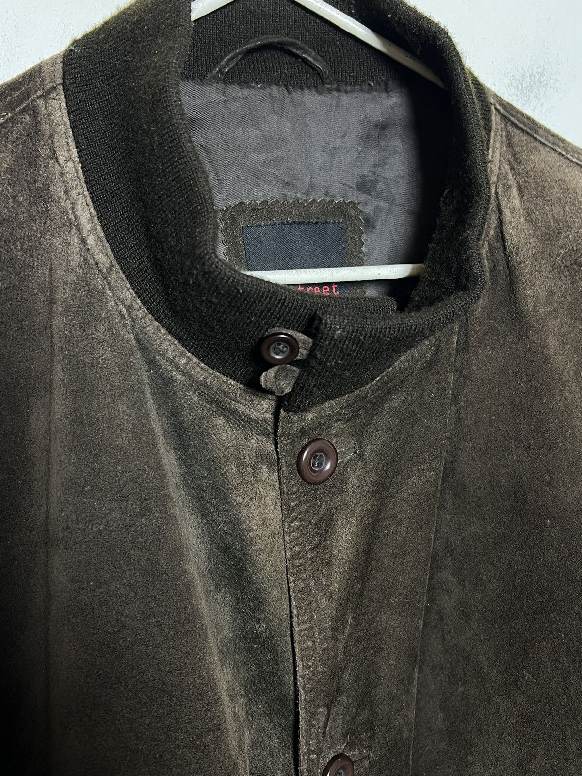 Vintage brown suede bomber