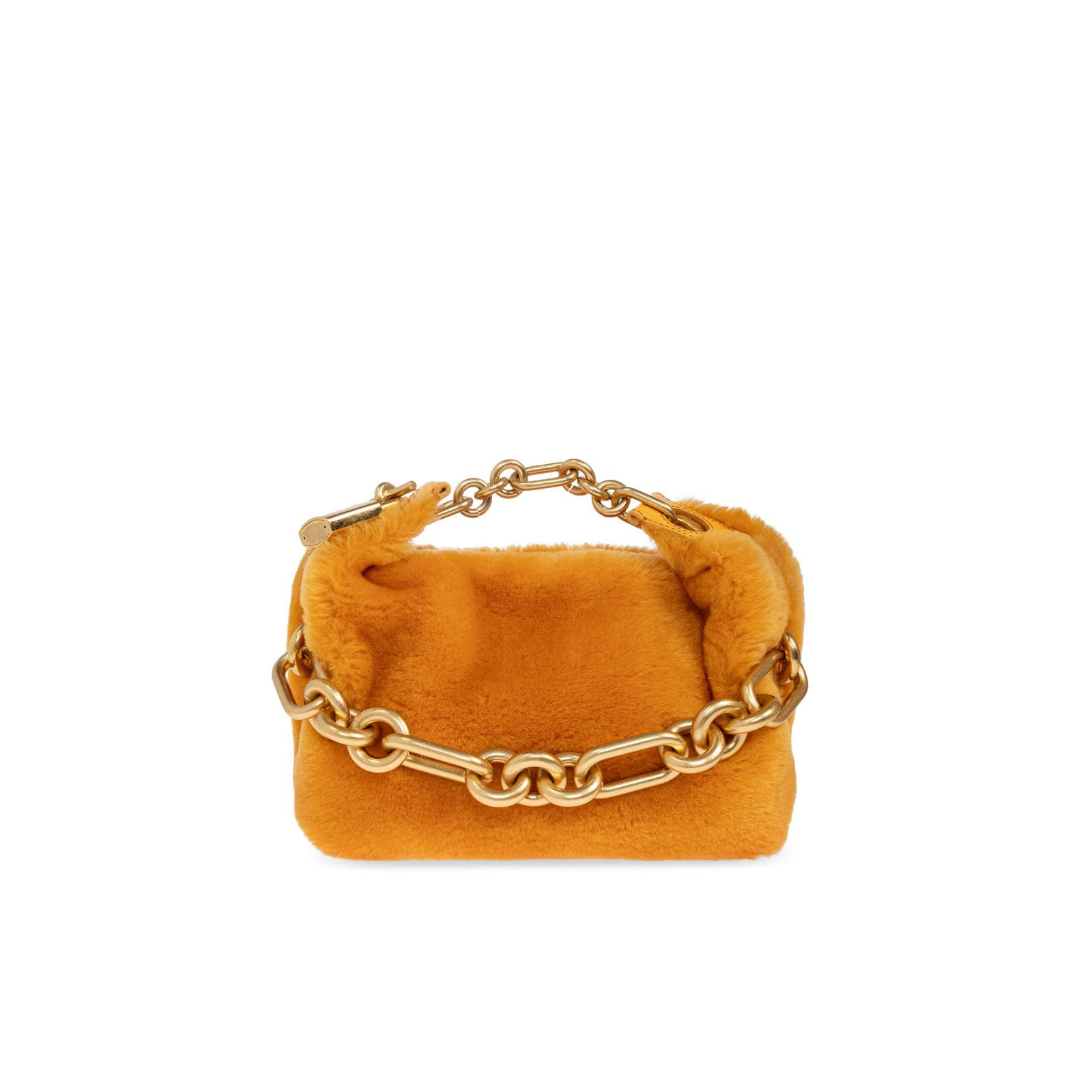 Balmain BALMAIN Sync Mini $2495 Gold Shearling Top Handle Bag New & Size ONE SIZE - 1 Thumbnail