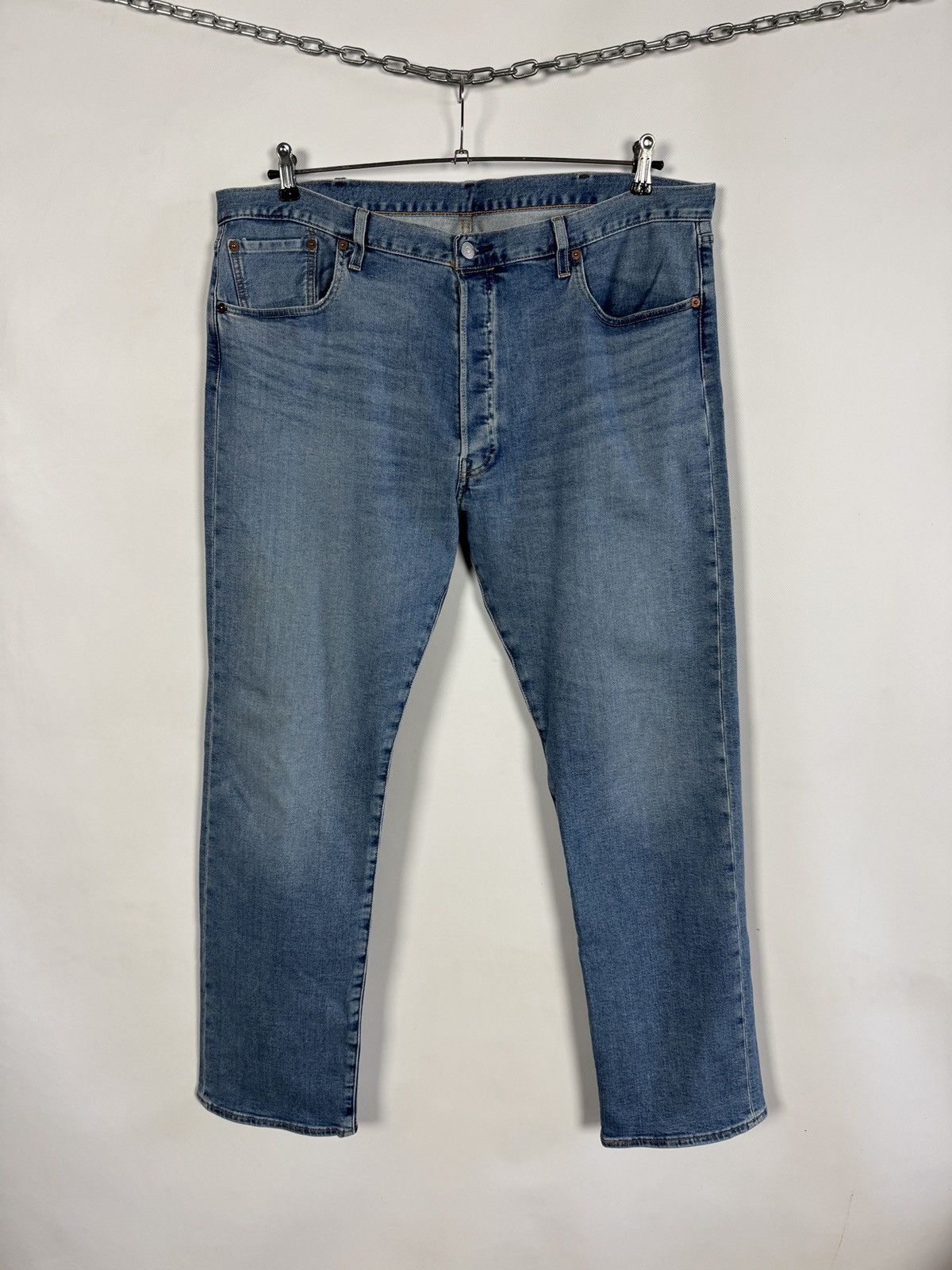 Levi's Levi’s Premium 501 Slim Fit Jeans Light Blue Denim W40 L32 Size US 40 / EU 56 - 2 Thumbnail