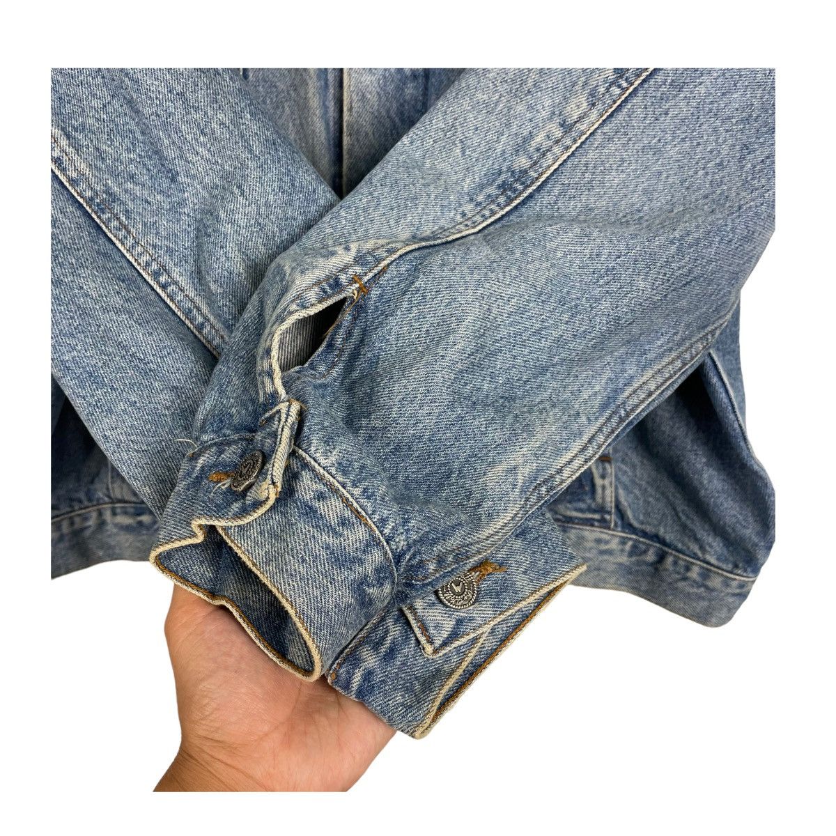 Other 💥80s THE WALL ITALY BOMBER DENIM JACKET Size US M / EU 48-50 / 2 - 6 Thumbnail