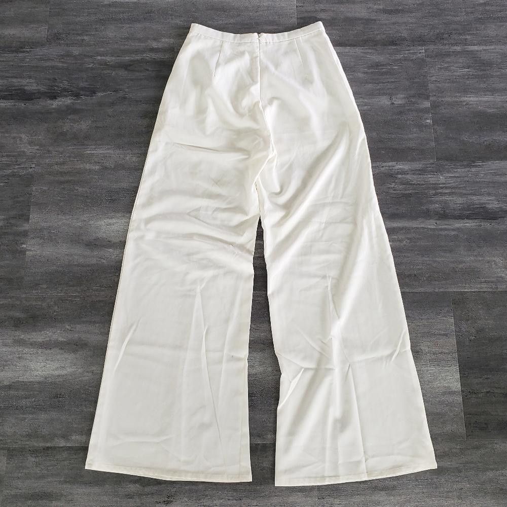 Designer White Classic UNIQ High Waisted Pant Size 28" / US 6 / IT 42 - 2 Thumbnail