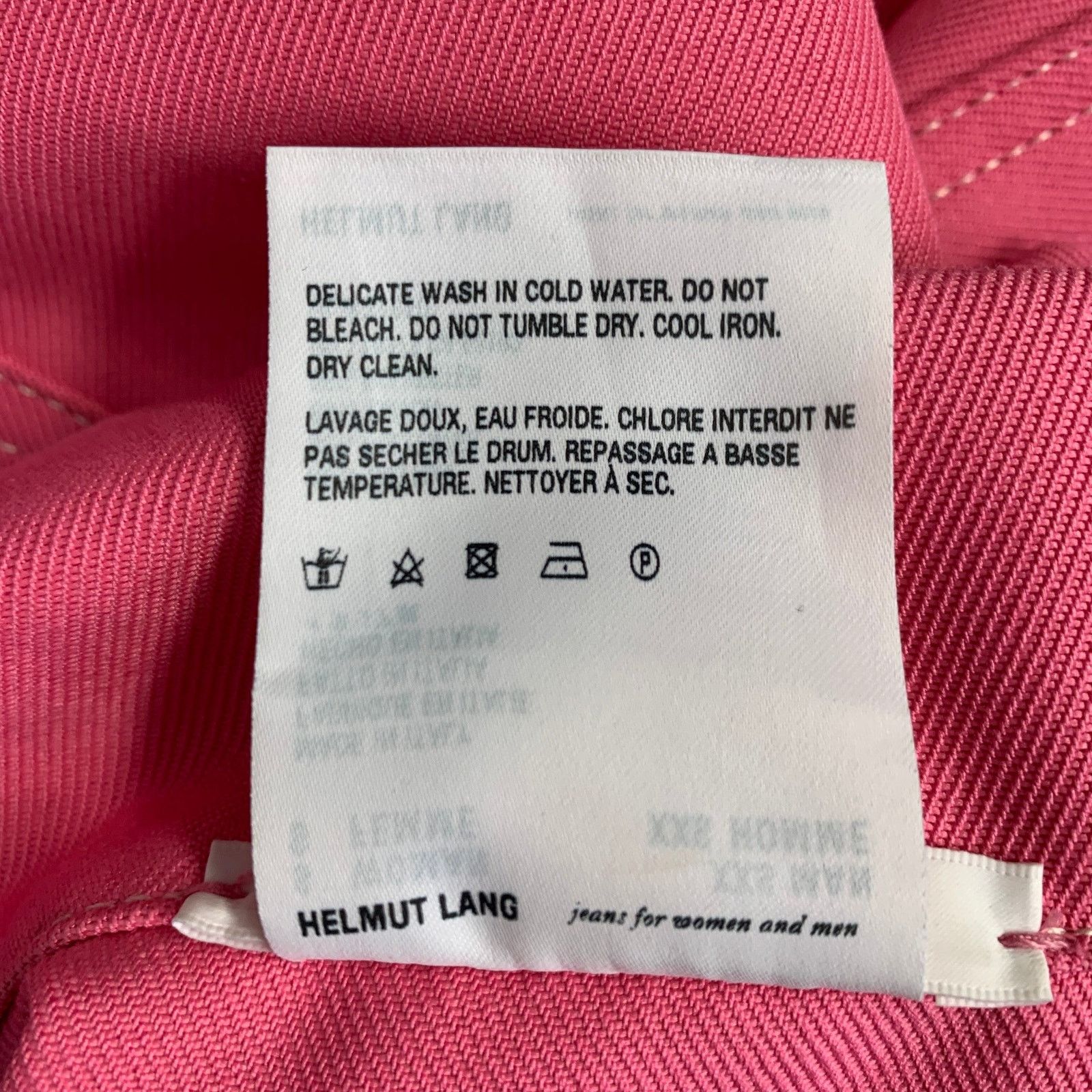 Helmut Lang HELMUT LANG Size S Pink Cotton Blend Trucker Jacket Size S / US 4 / IT 40 - 5 Thumbnail