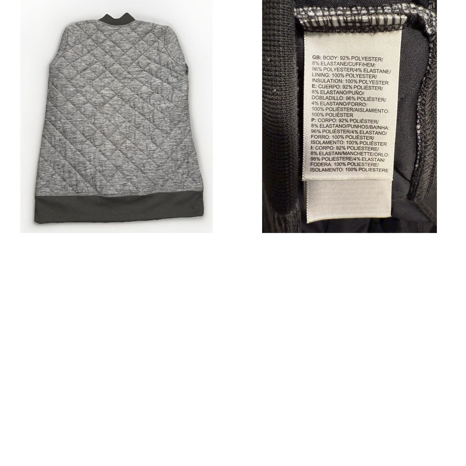 The North Face VINTAGE? Wait it's not vintage. The North Face Quilted Mod Bomber Insulated Knit Jacket Gray Women Large Zip Hooded Long Sleeve Regular Fit Size L / US 10 / IT 46 - 8 Thumbnail