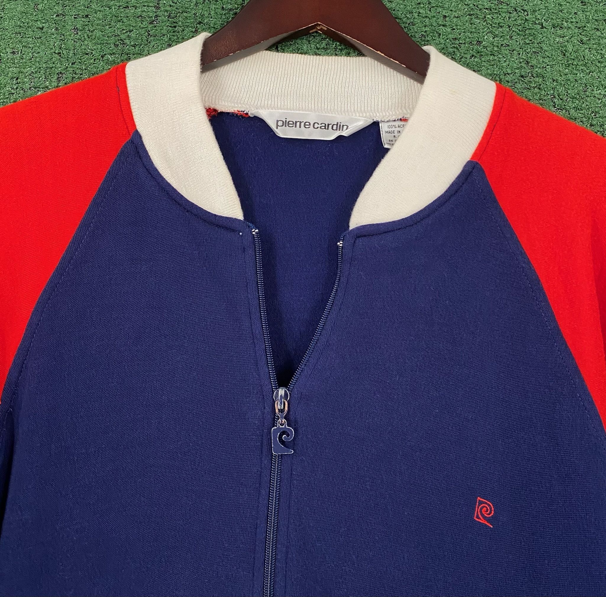 Pierre Cardin 80’s Pierre Cardin Navy Blue Red & White Track Jacket XL Size US XL / EU 56 / 4 - 2 Thumbnail