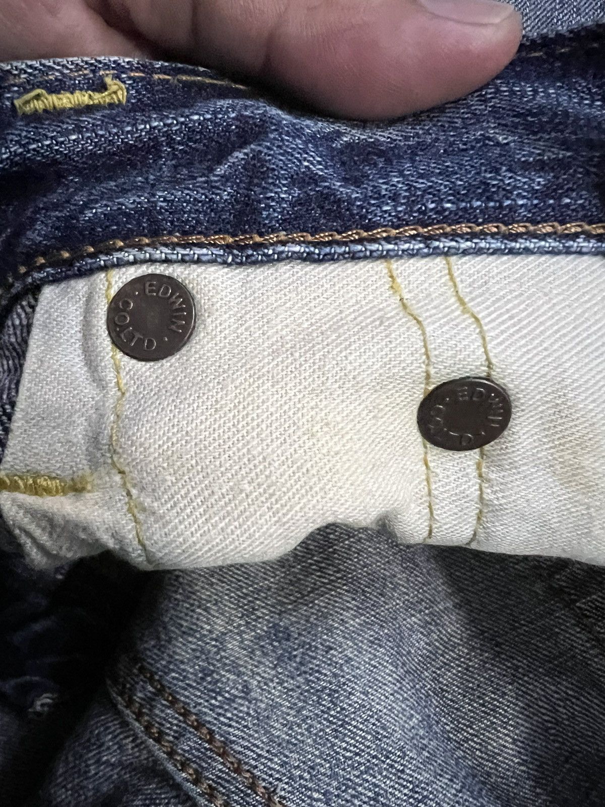 Edwin × If Six Was Nine VINTAGE EDWIN 505z SELVEDGE DISTRESSED BAGGY JEANS Size US 31 - 14 Thumbnail