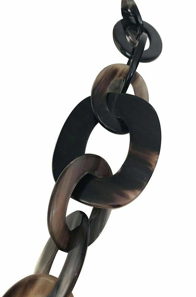 Designer New Textured Cow Horn Necklace. Size ONE SIZE - 2 Thumbnail