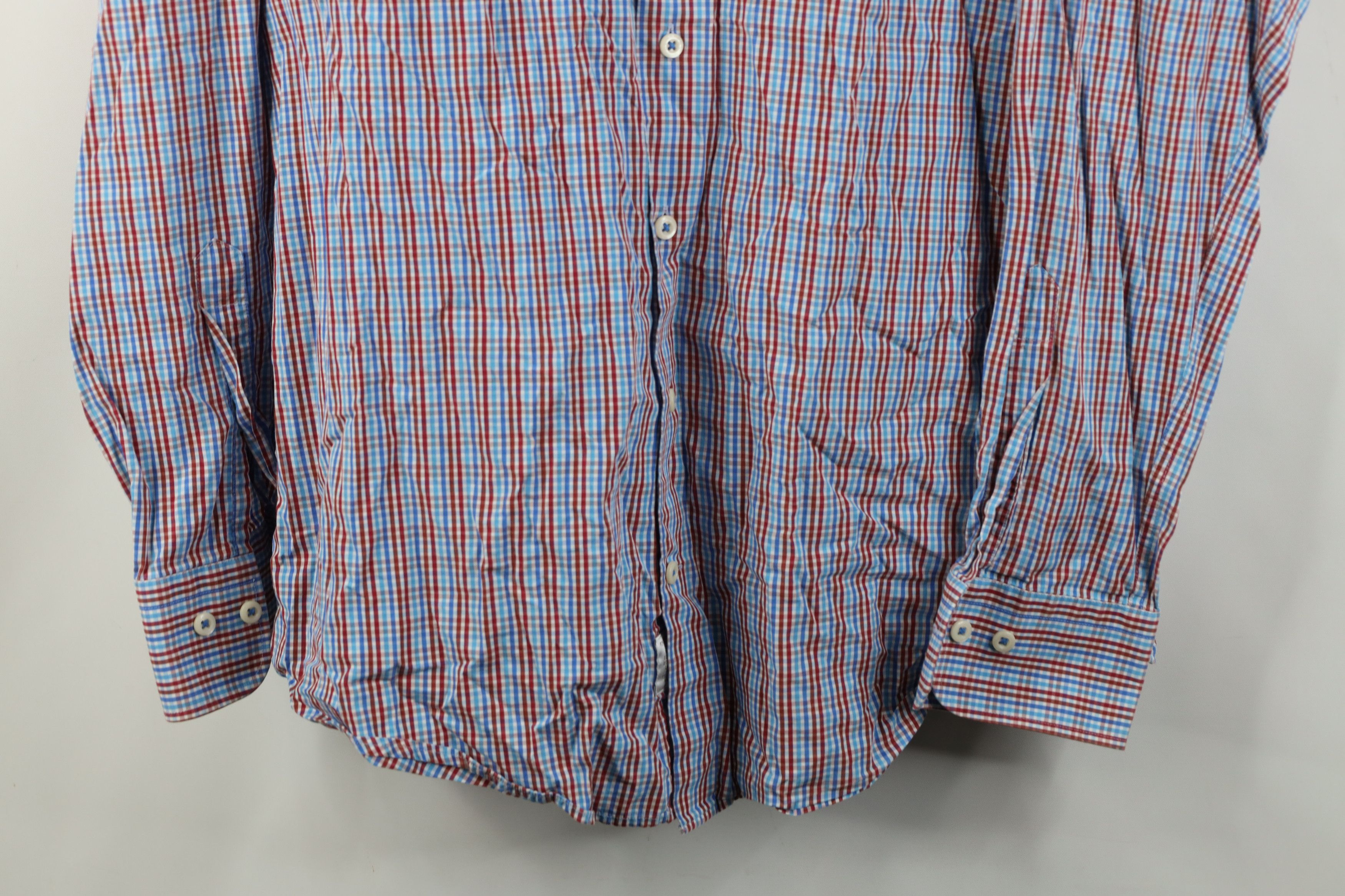 Peter Millar Peter Millar Collared Button Down Shirt Plaid Cotton Size US L / EU 52-54 / 3 - 3 Thumbnail