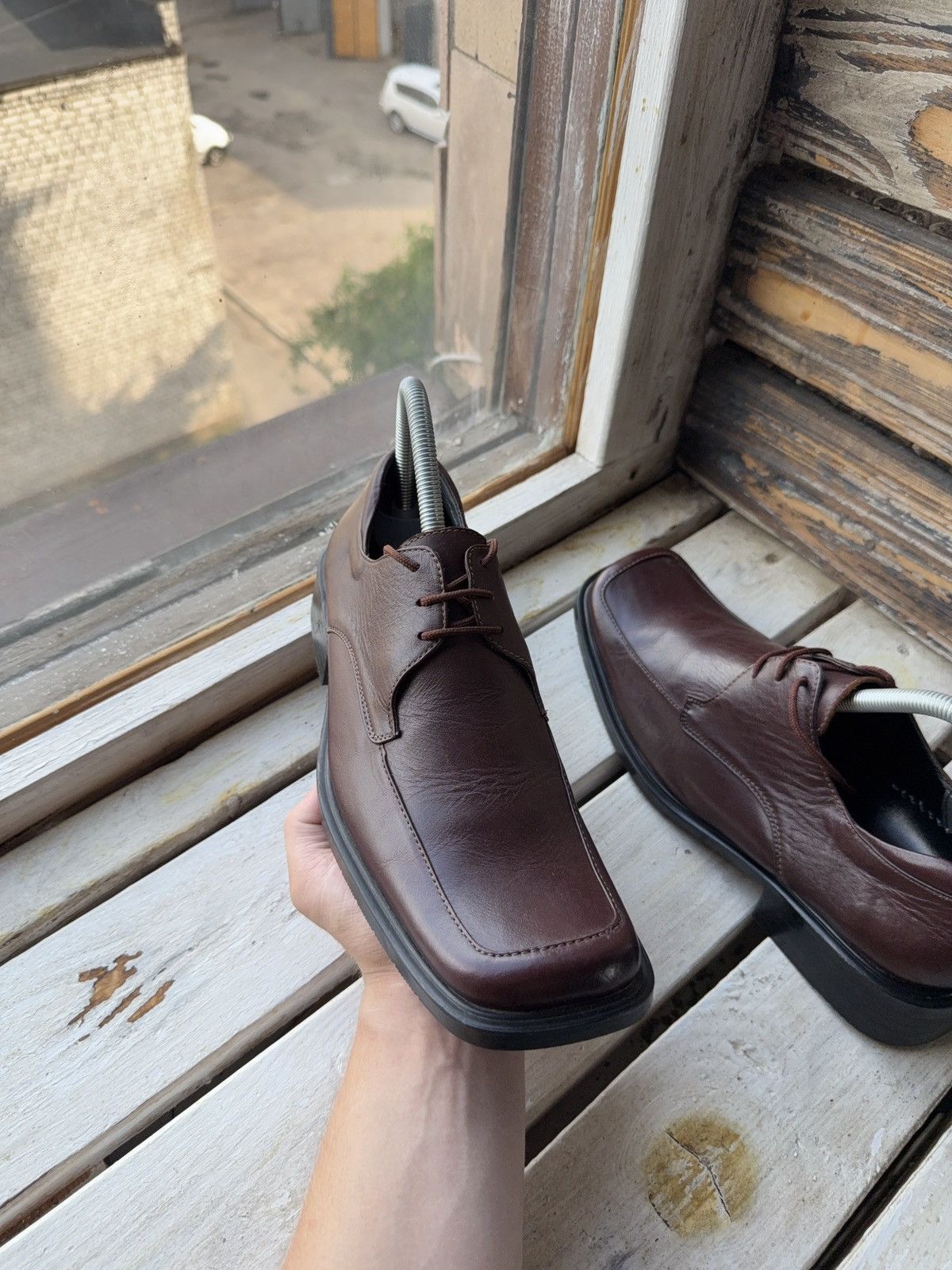 Other Concept by Domar Brown Square Toe Derby Shoes US8,5 EU41,5 Size US 8.5 / EU 41-42 - 2 Thumbnail