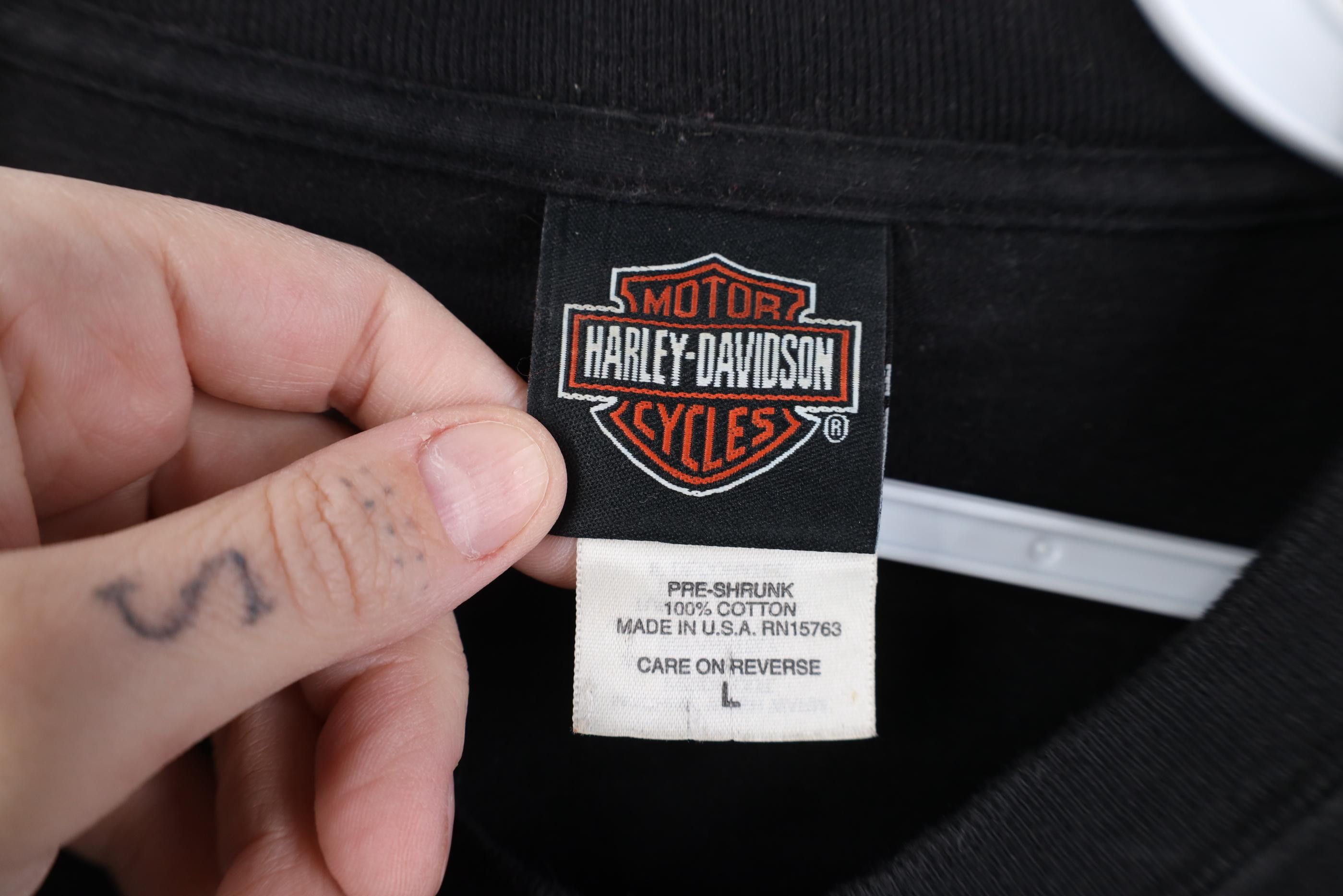 Harley Davidson Vintage Y2K 2003 Harley Davidson Shark Long Sleeve T-Shirt Size US L / EU 52-54 / 3 - 11 Thumbnail