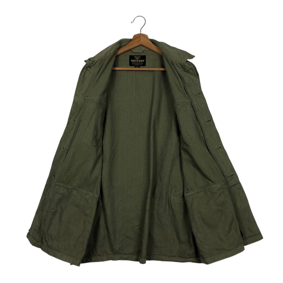 Other 📌Vintage Chore Worker Military Jacket Houston Multi Pockets Size US L / EU 52-54 / 3 - 14 Thumbnail