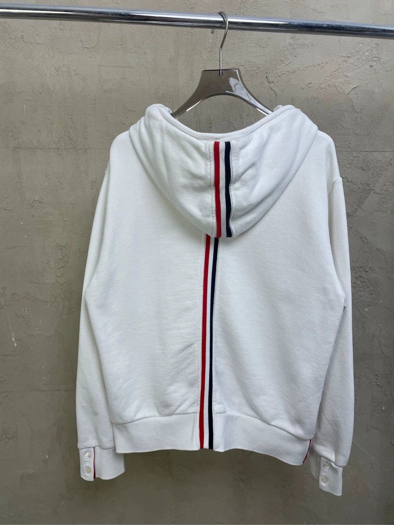 Thom Browne Thom browne White back colored stripe hooded sweatshirt 250 Size US S / EU 44-46 / 1 - 2 Thumbnail