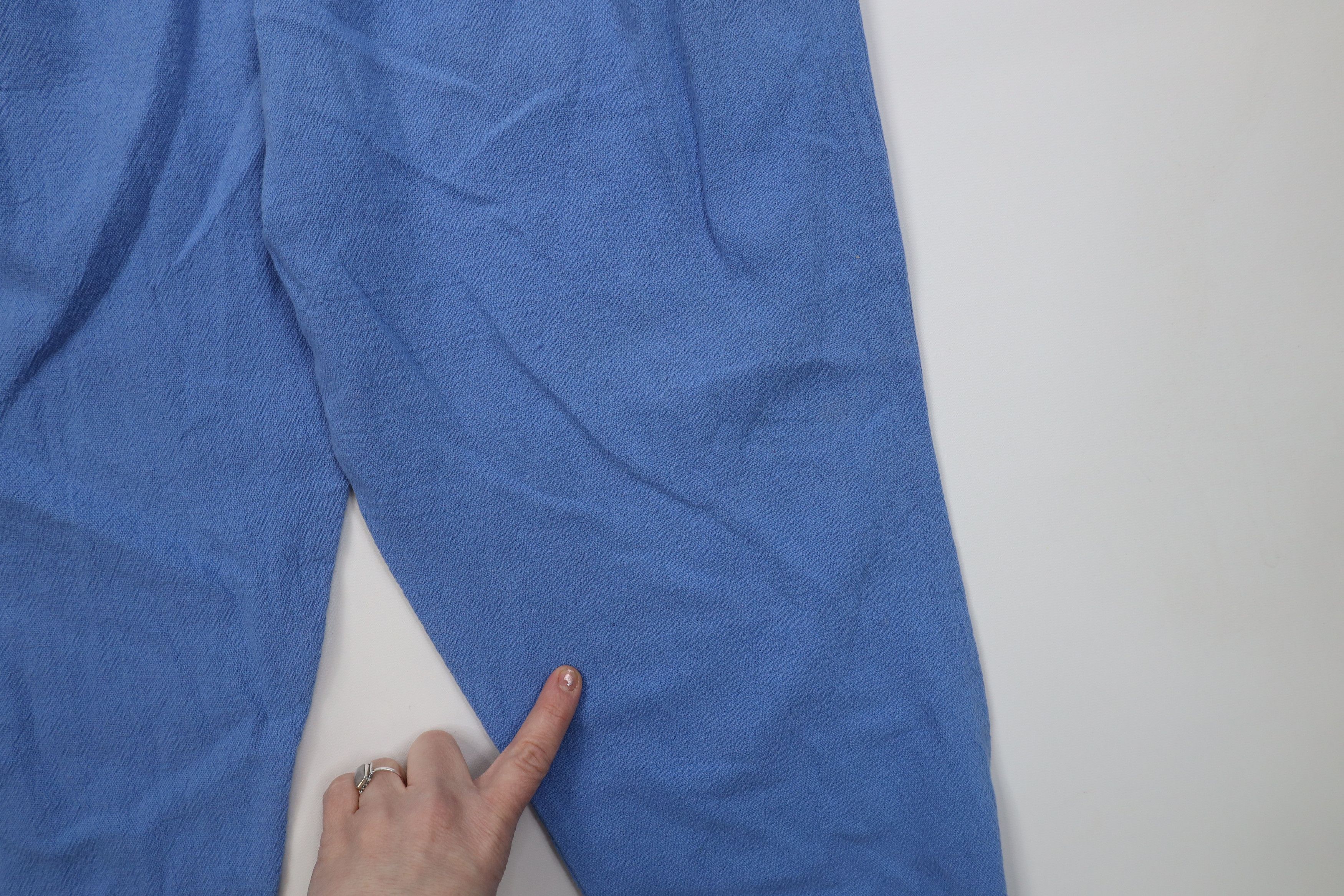 Vintage Vintage 90s Streetwear Gauzy Cotton Wide Leg Pants Blue USA Size 30" / US 8 / IT 44 - 8 Thumbnail