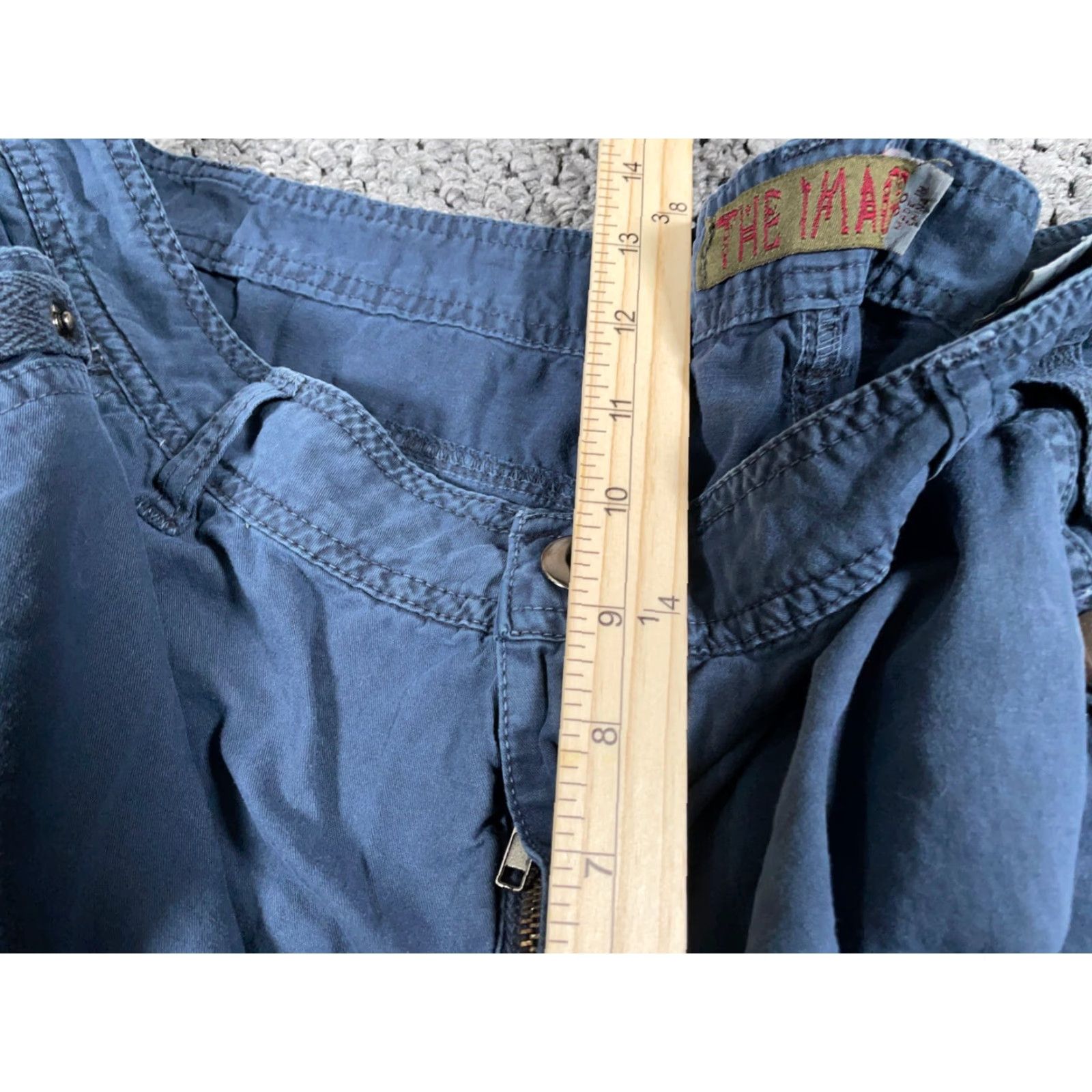 Vintage Y2K Baggy Cargo Shorts Men's 38 (36 Tag) Blue Skater Pockets Ska 13" Inseam Size US 36 / EU 52 - 6 Thumbnail