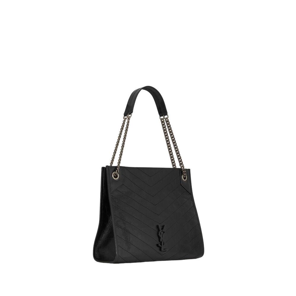 Saint Laurent Paris SAINT LAURENT Niki Shopping $2450 Black Leather Tote Bag New Size ONE SIZE - 3 Thumbnail