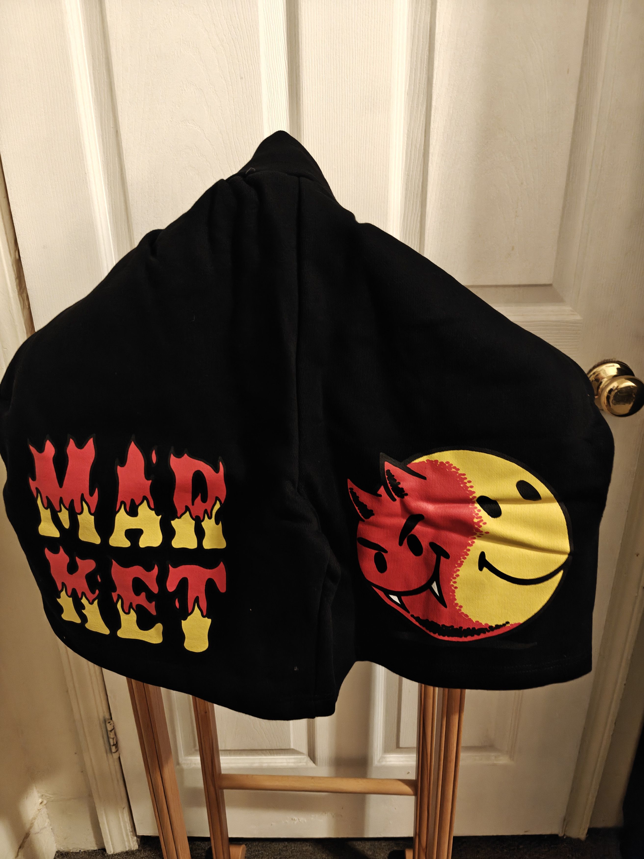 Market Smiley Good and Evil Sweatshorts "Black" Size US 38 / EU 54 - 1 Thumbnail