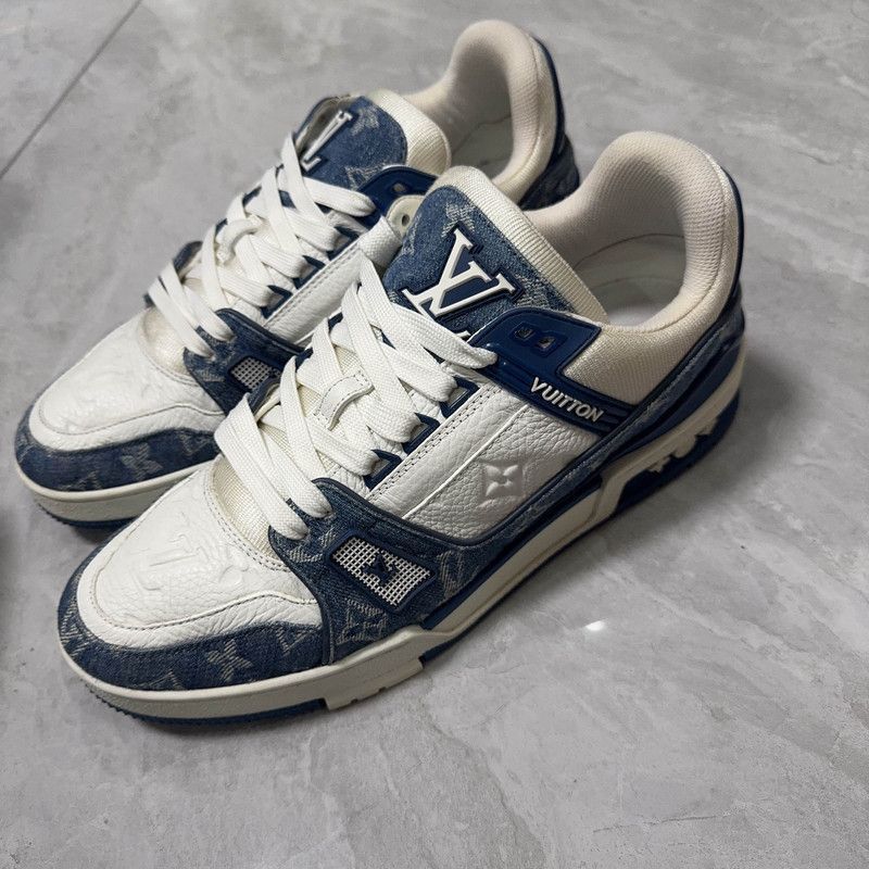 Louis Vuitton Denim Leather Casual Low-top Sneakers -2505