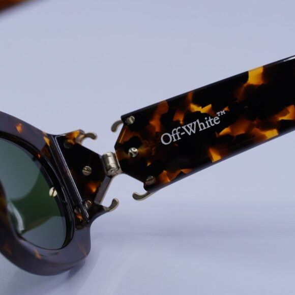 Off-White Off-White OERI14E PALMER 6055 Sunglasses Havana Oval Frame Size ONE SIZE - 7 Thumbnail