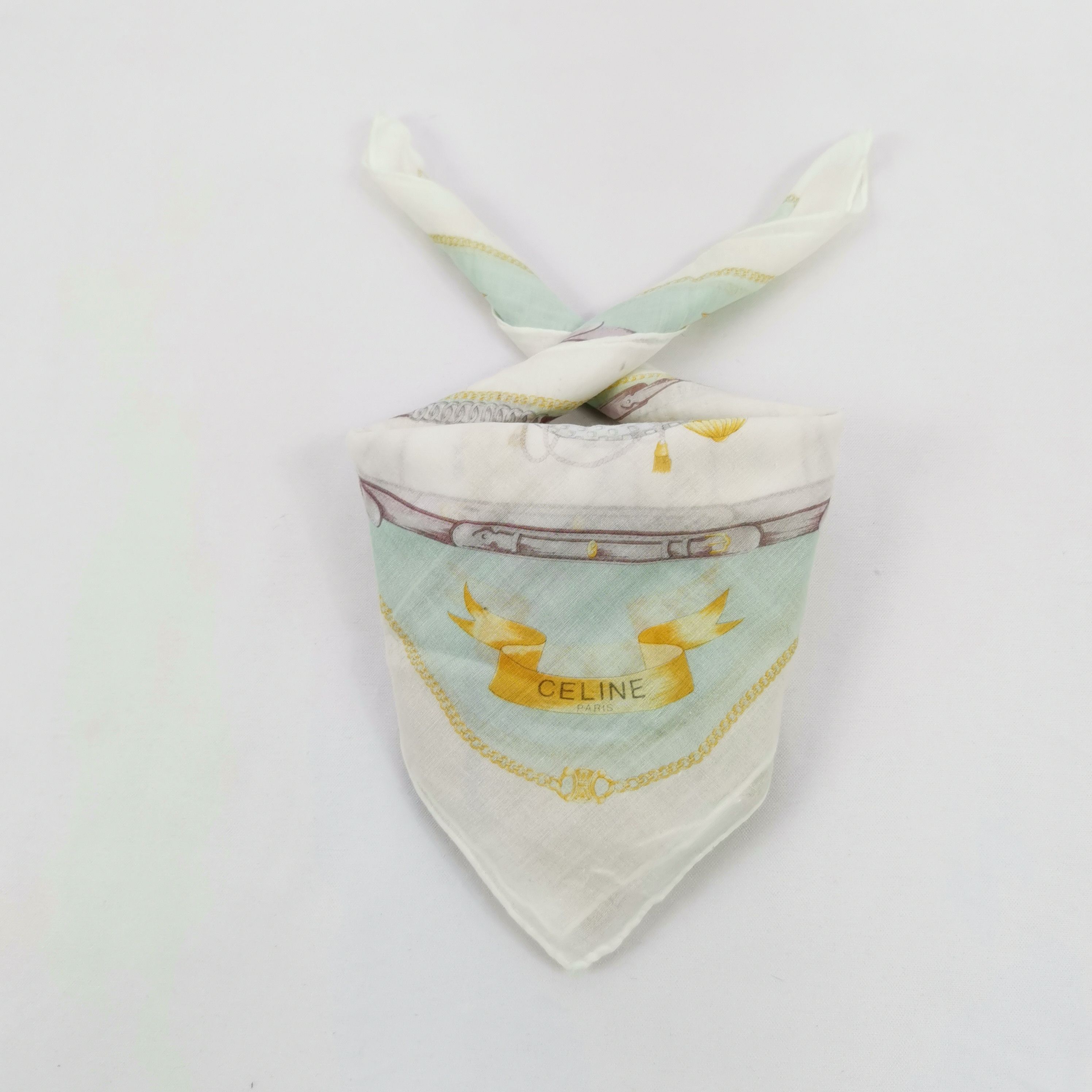 Celine Vintage Celine Handkerchief Bandana Pocket Square Size ONE SIZE - 4 Thumbnail