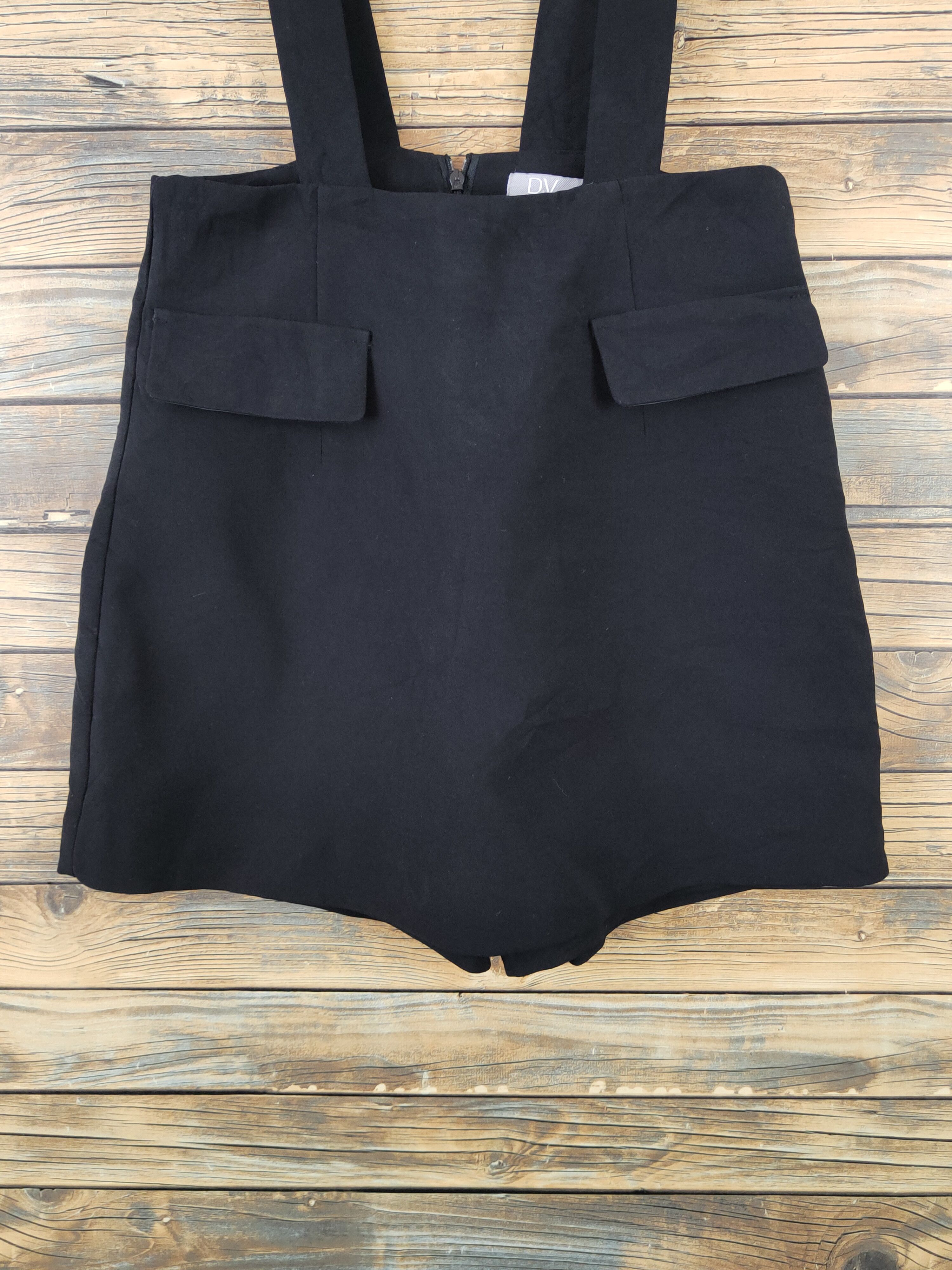 Japanese Brand × Vintage Exclusive Stuff by D&V Black Shortall Jumpsuits Size 27" / US 4 / IT 40 - 5 Thumbnail