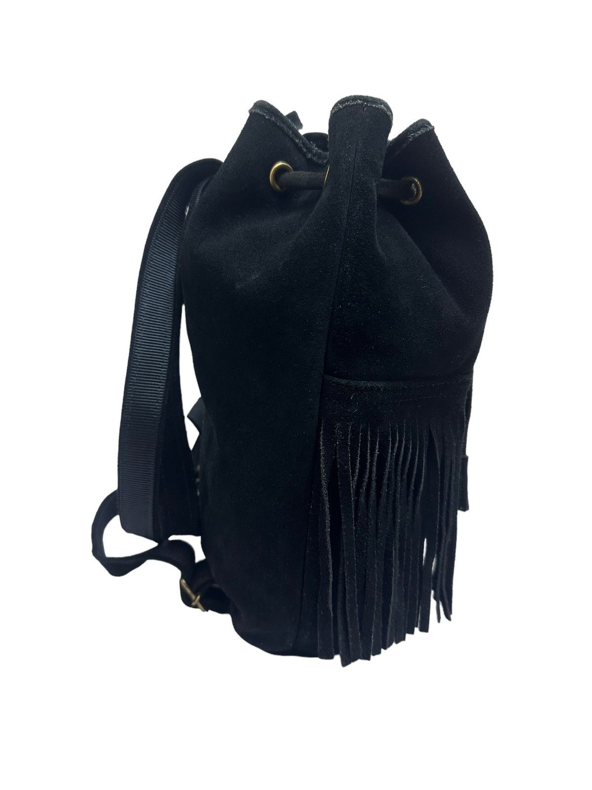 Genuine Leather × Japanese Brand Vintage SAC Leather Fringe Rucksack Backpack Size ONE SIZE - 3 Thumbnail