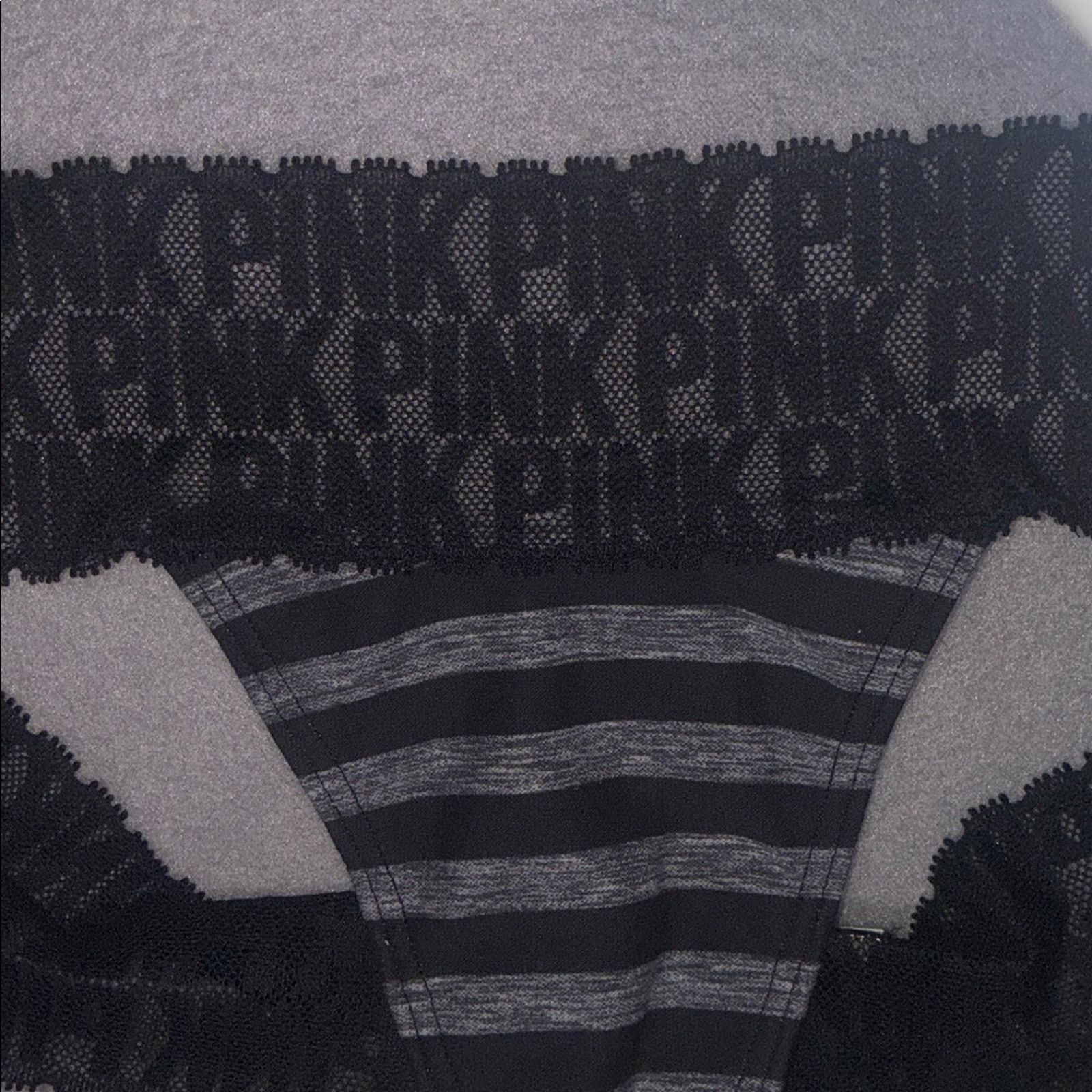Victoria's Secret PINK Victoria's Secret Black Lace Thong NEW M Size ONE SIZE - 6 Thumbnail