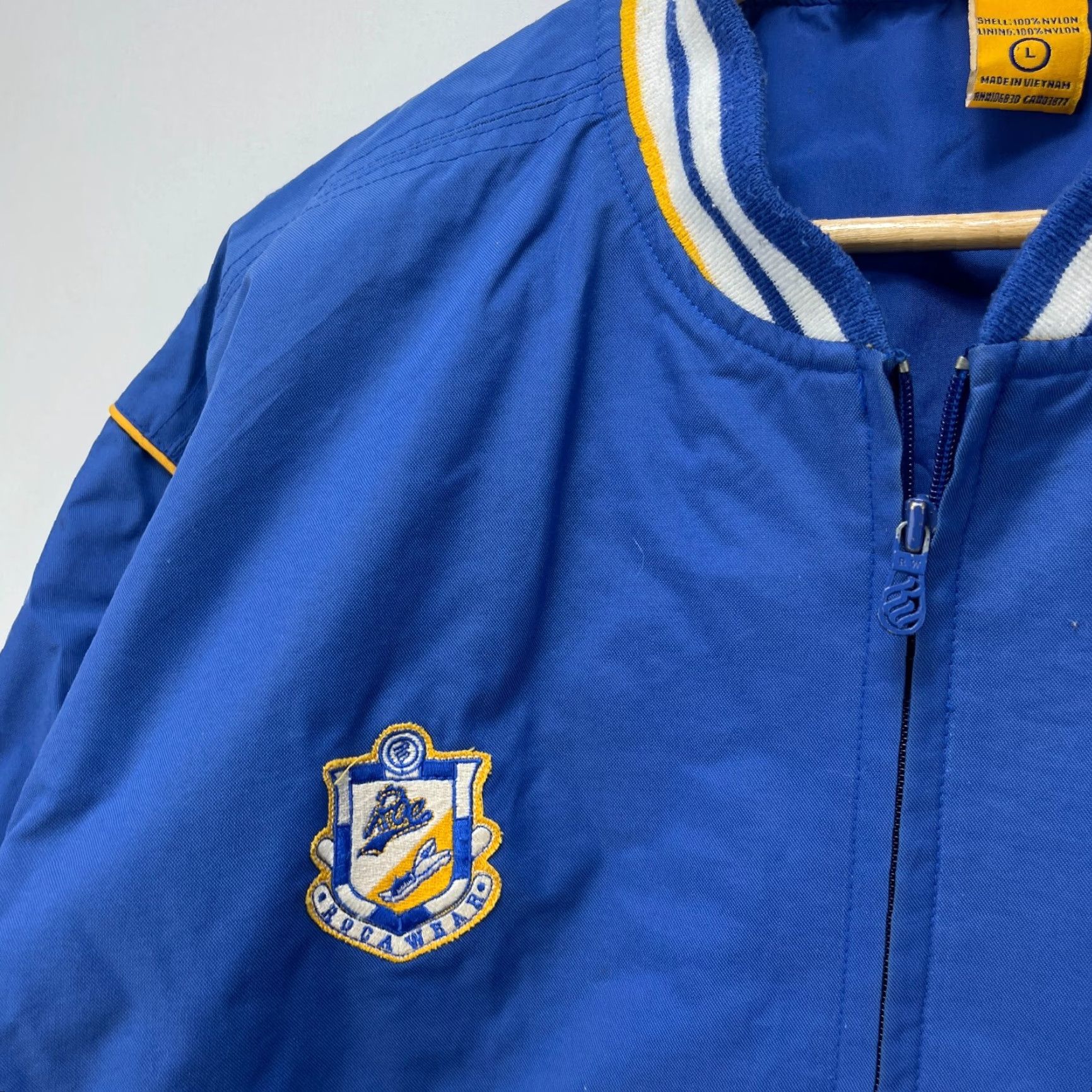 Rocawear VINTAGE Rocawear Varsity Jacket Zip Up L Large 90s Blue Nylon Men Size US L / EU 52-54 / 3 - 6 Thumbnail