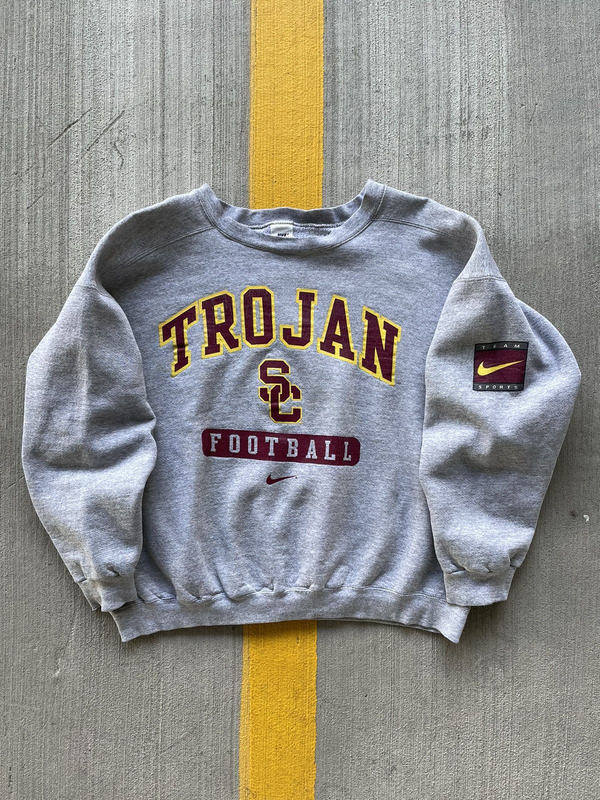 Nike Vintage 90s Nike USC Trojans Football Boxy Crewneck | Grailed