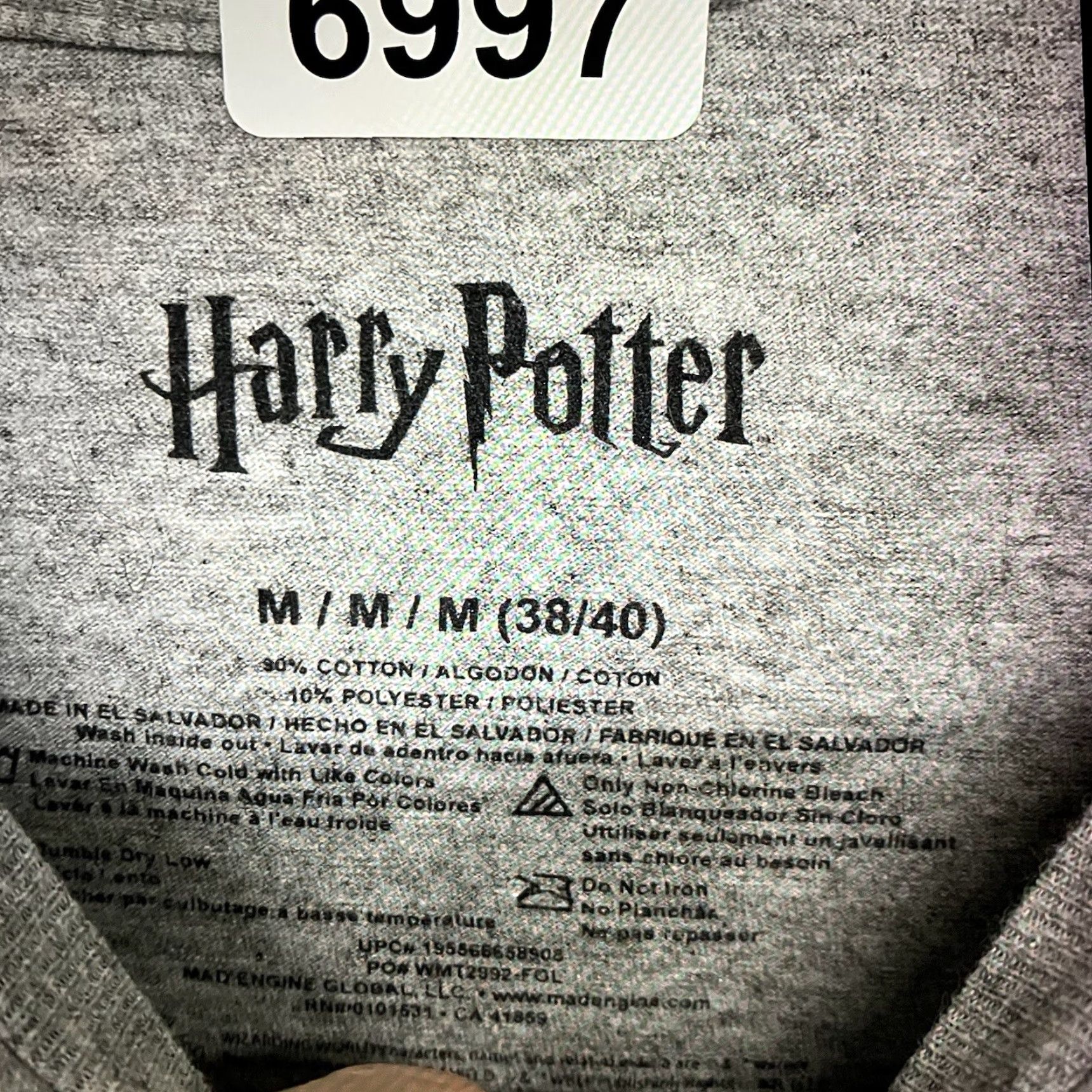 Vintage Harry Potter Graphic T-Shirt Women's Medium Gray Mandrake Casual Crew Neck Size M / US 6-8 / IT 42-44 - 4 Thumbnail