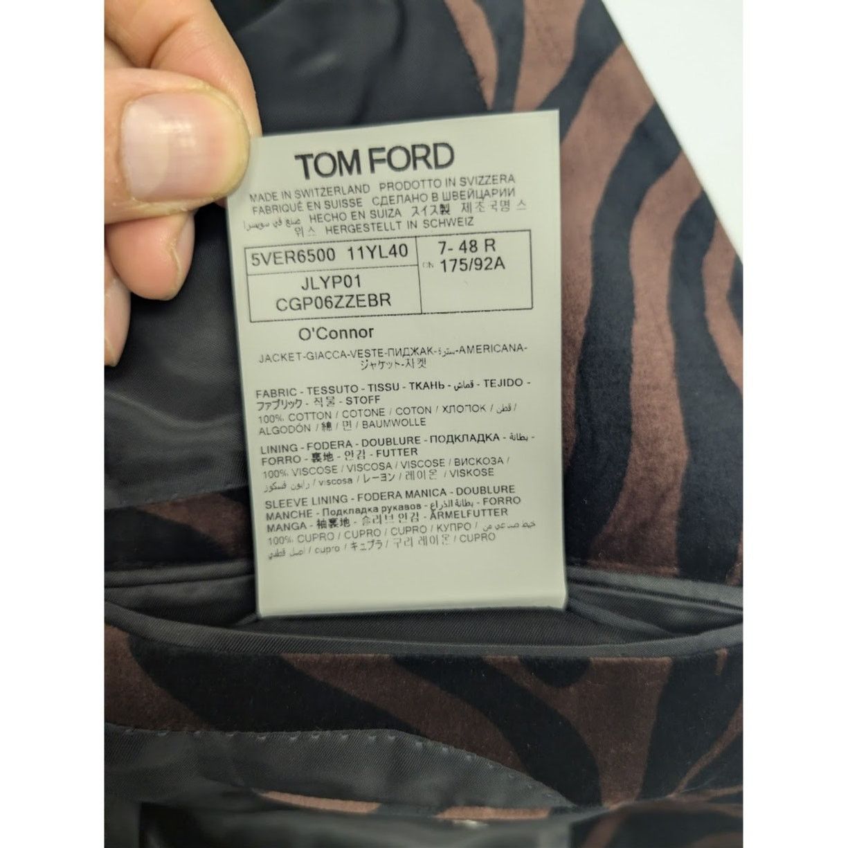 Tom Ford o1rshd1 Blazer Jacket in Black/Brown Size US M / EU 48-50 / 2 - 19 Thumbnail