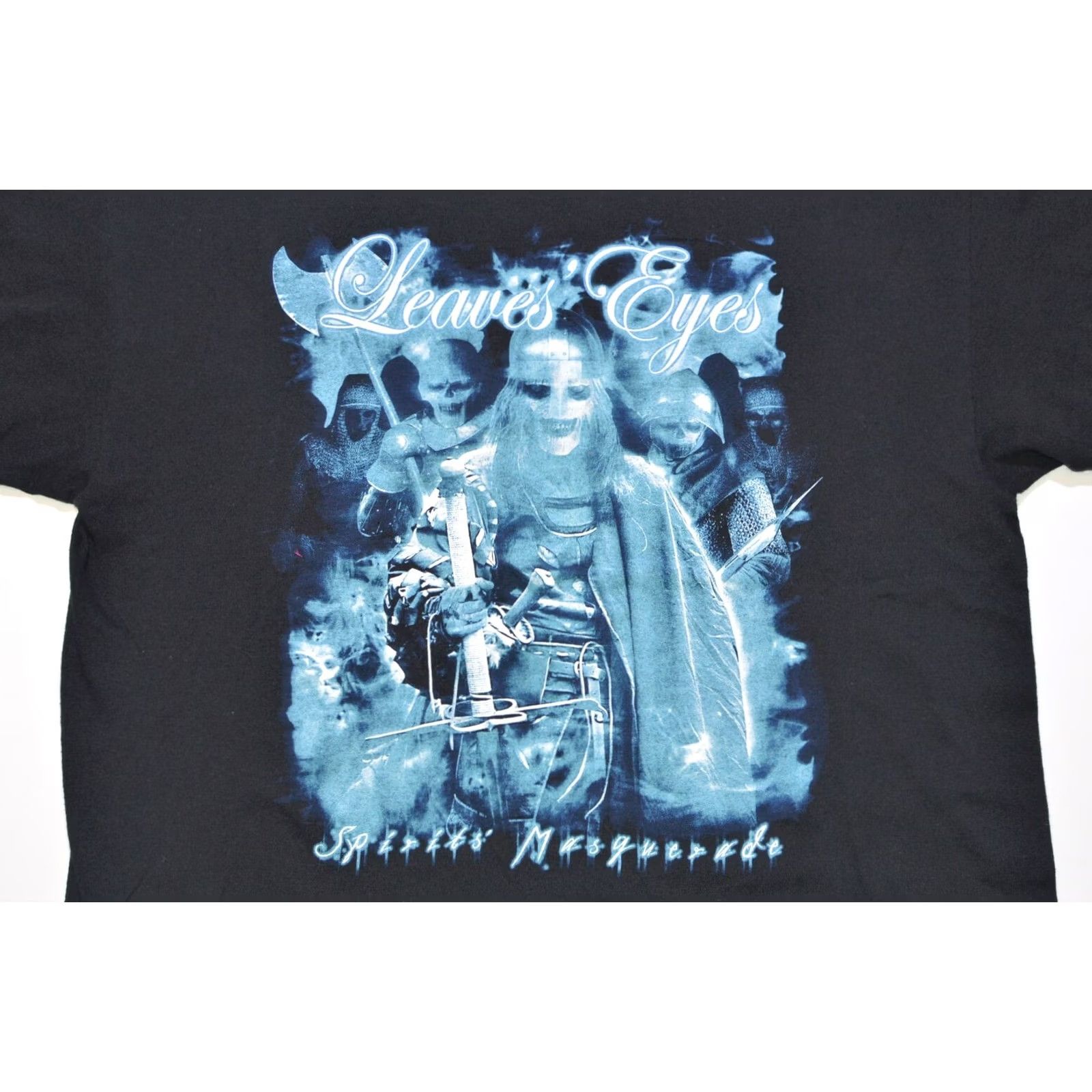 Anvil VINTAGE Anvil Shirt Mens XL Rare Leaves' Eyes Spirits Masquerade North America 2014 Tour T-Shirt Black XL Men's Spirit Eye 2010s Mascot Tour Size US XL / EU 56 / 4 - 2 Thumbnail
