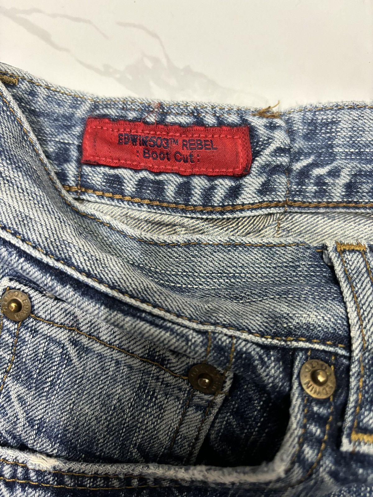 Edwin EDWIN REBEL BOOTCUT DISTRESSED FLARE DENIM JEANS Size US 29 - 7 Thumbnail