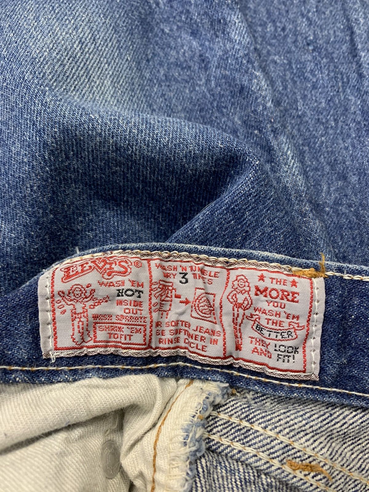 Levi's Vintage Clothing 70s 80s Lot 26501-0116 Denim Jeans Size 23" - 8 Thumbnail
