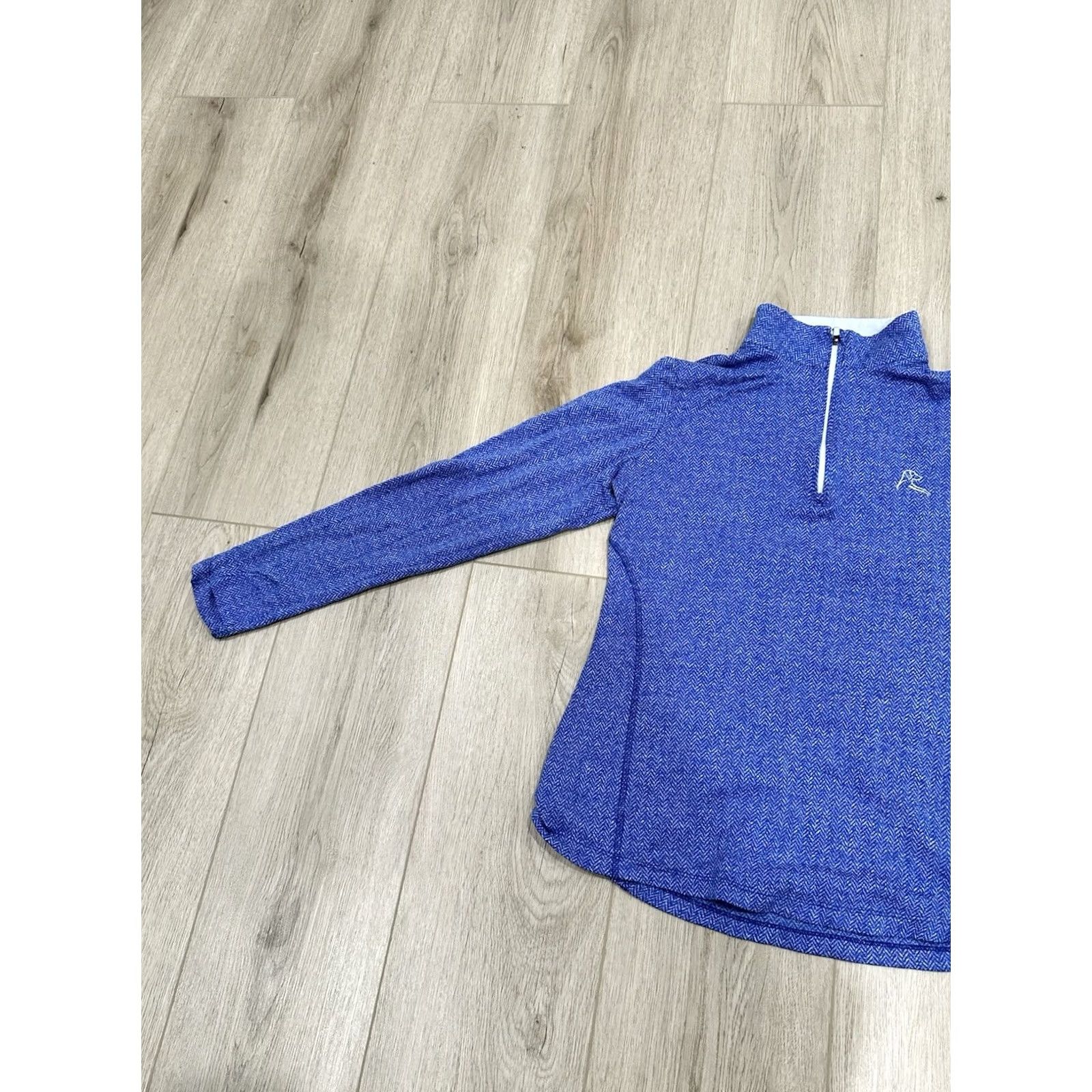 Vintage RHOBACK Performance Womens Blue Herringbone Pullover Athletic Small Size S / US 4 / IT 40 - 3 Thumbnail