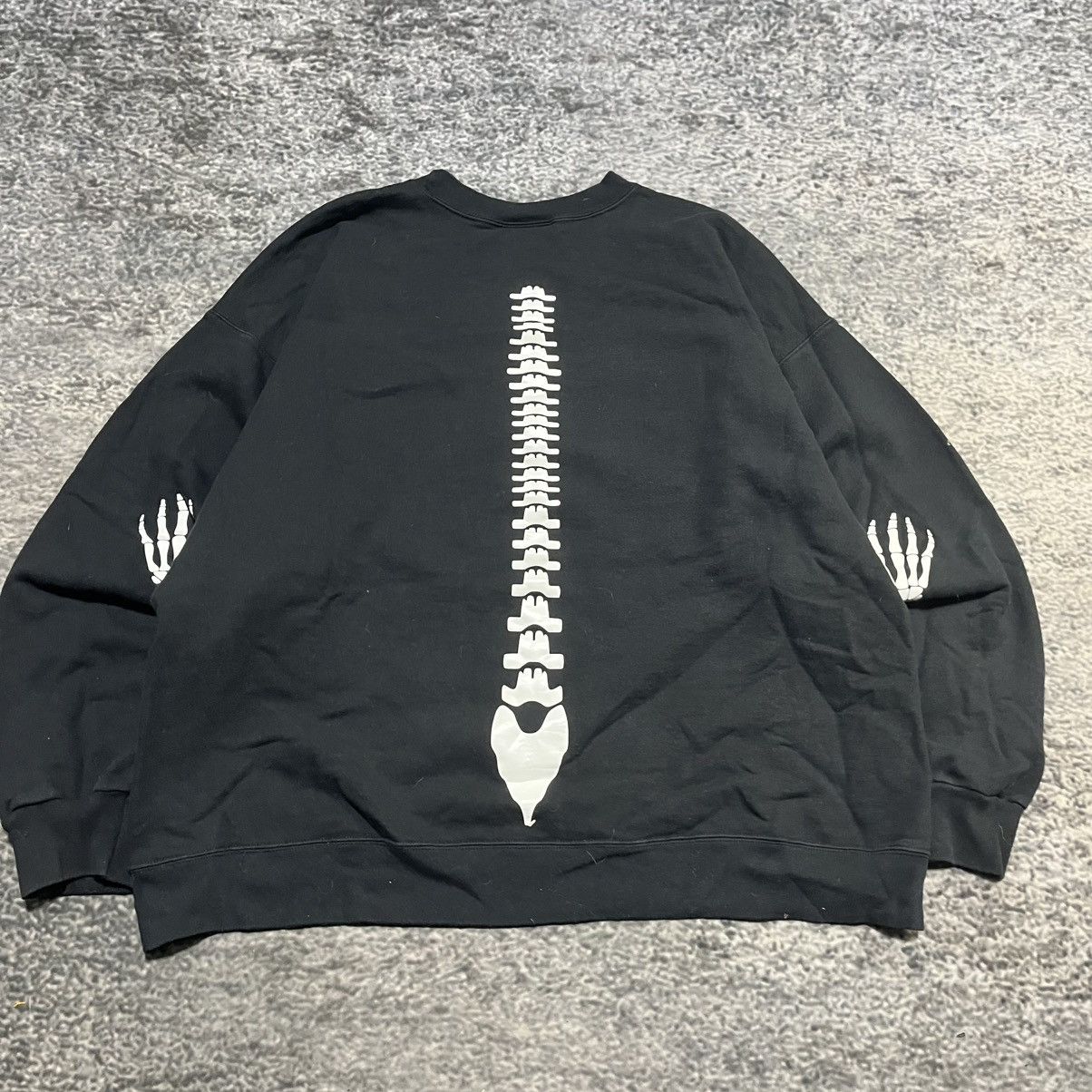 Vintage Vintage 90s Skeleton Grunge Skater Halloween Horror Crewneck Size US XL / EU 56 / 4 - 11 Thumbnail