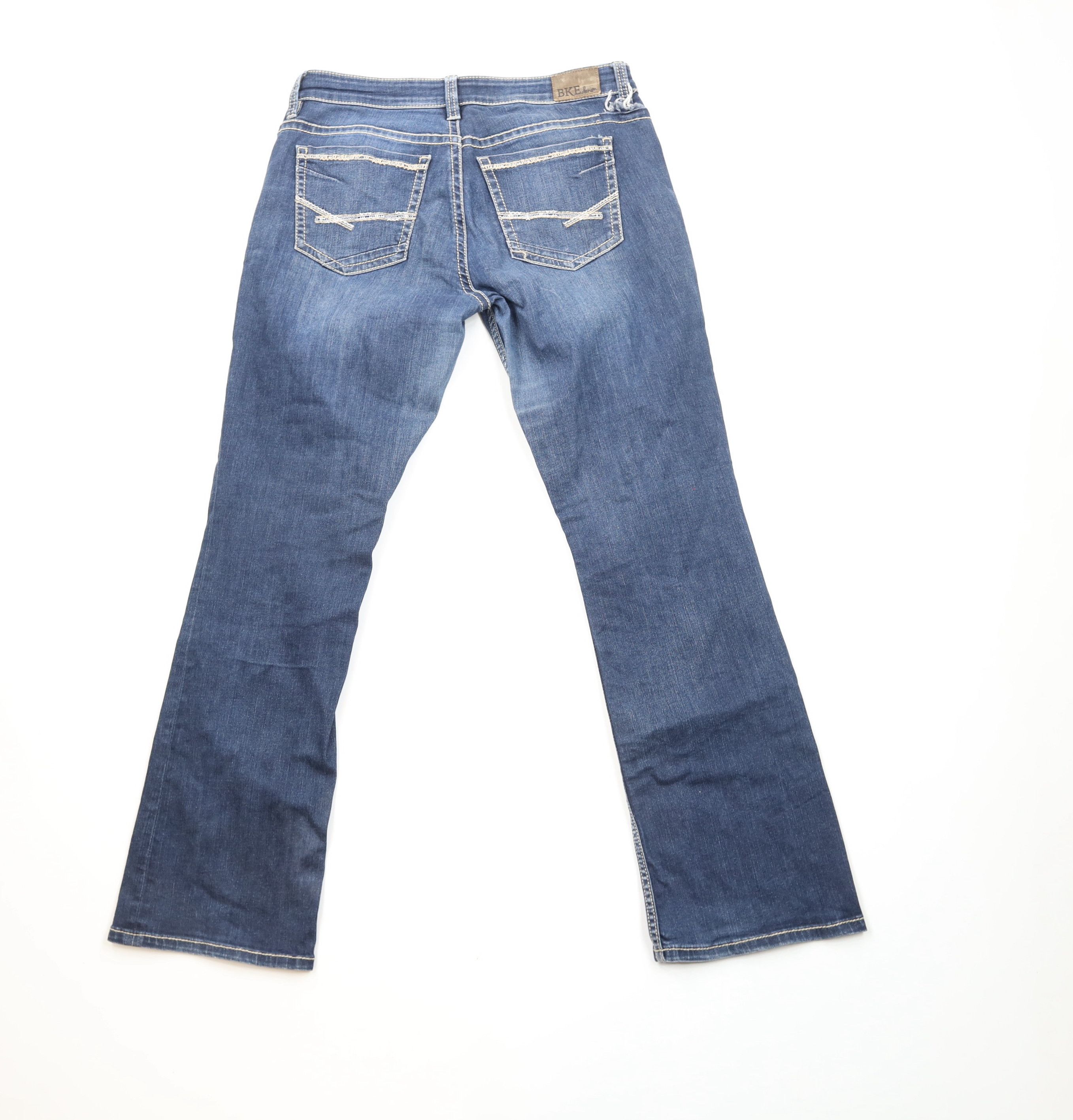Vintage Buckle BKE Stitch Stretch Payton Flared Wide Leg Denim Jeans Size 30" / US 8 / IT 44 - 9 Thumbnail