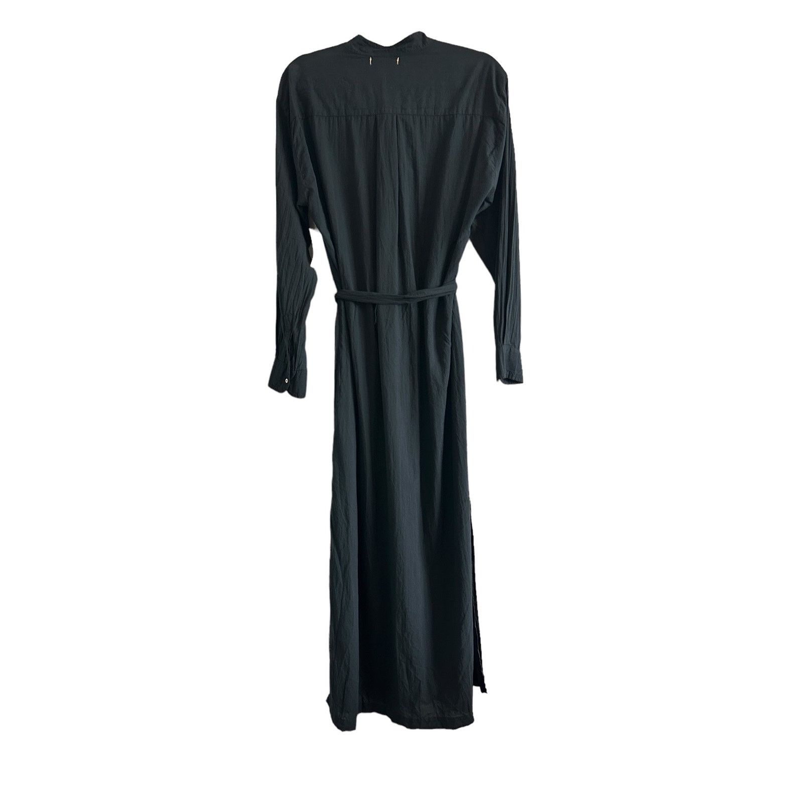 Other Cali Dreaming Medium Black Long Sleeve Button Up Shirt Dress Size M / US 6-8 / IT 42-44 - 8 Thumbnail