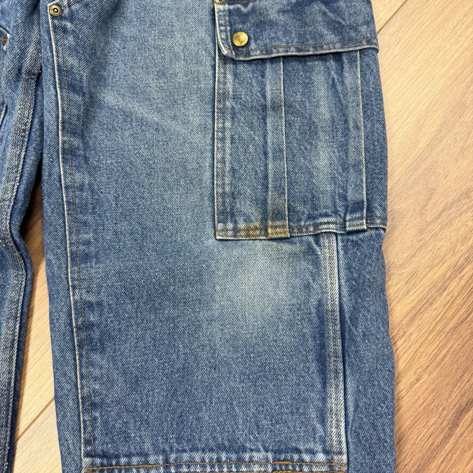 Vintage Big Bill Double Knee Cargo Jeans Mens 40x30 Baggy Workwear Size US 40 / EU 56 - 4 Thumbnail
