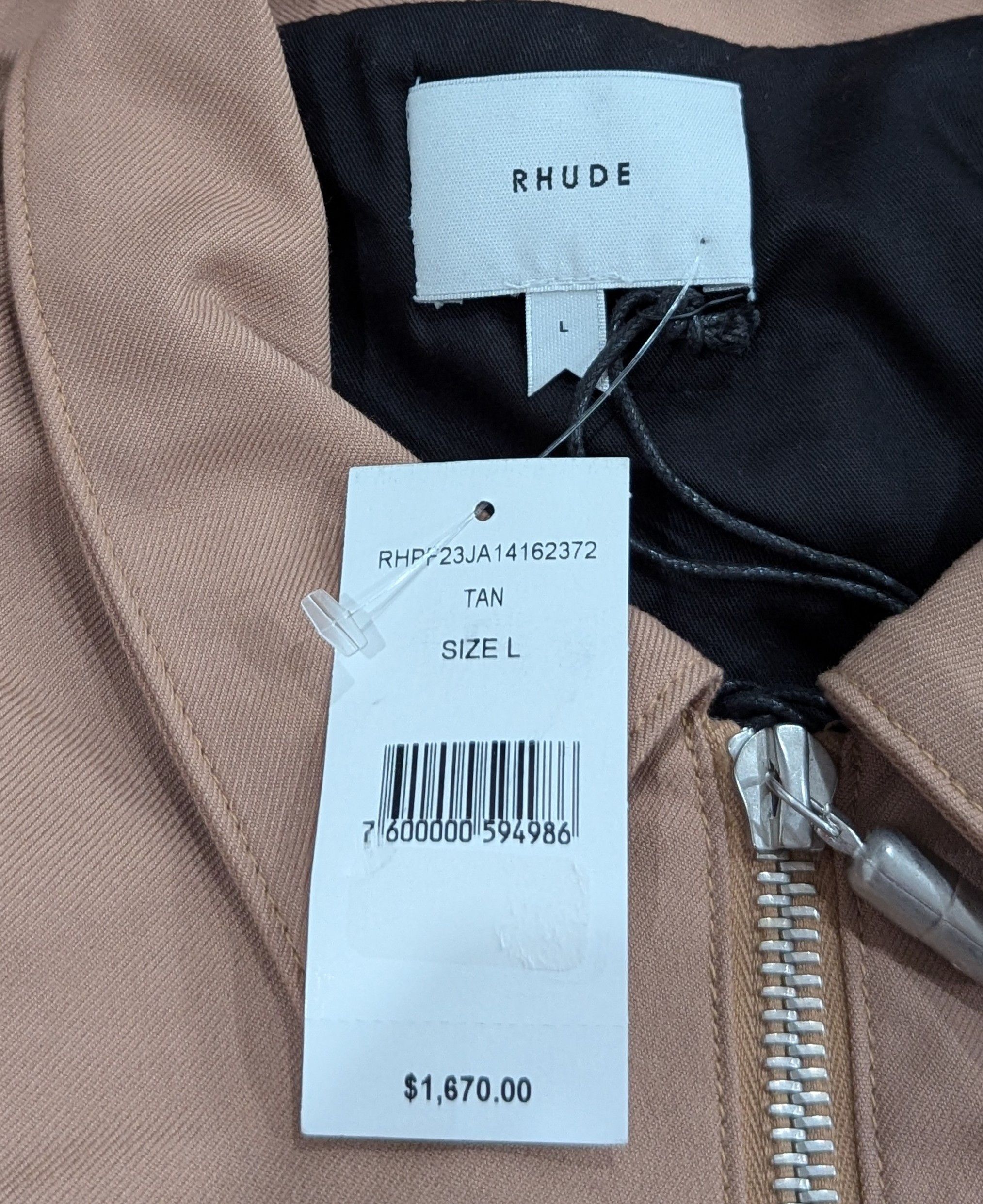 Rhude RHUDE "Sambac" Structured Jacket Tan Large Size US L / EU 52-54 / 3 - 11 Thumbnail