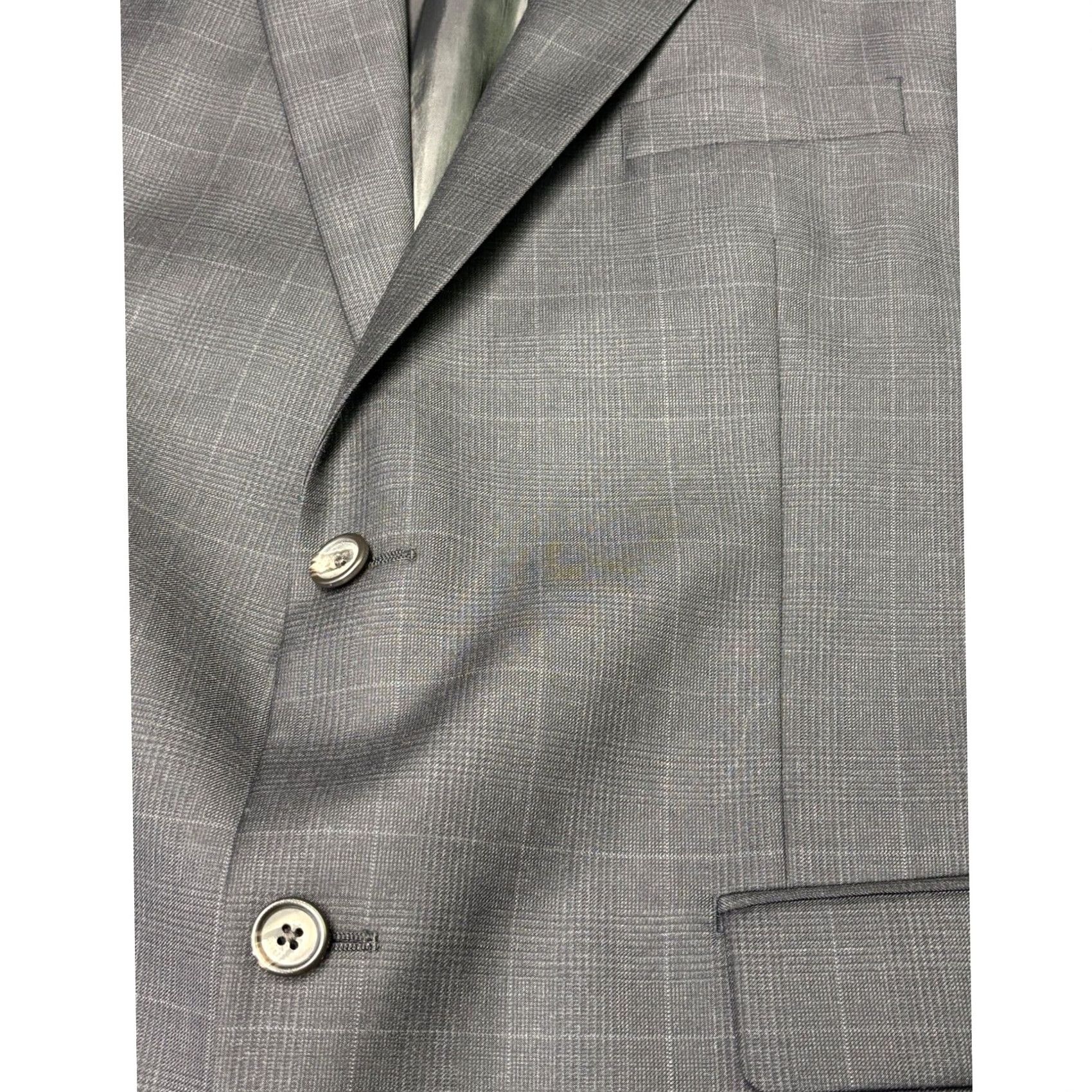 Ralph Lauren Lauren Ralph Lauren Men's Glen Plaid Wool Sport Coat Blazer 2 Piece Beige? Gray? No Color Size 44R - 2 Thumbnail