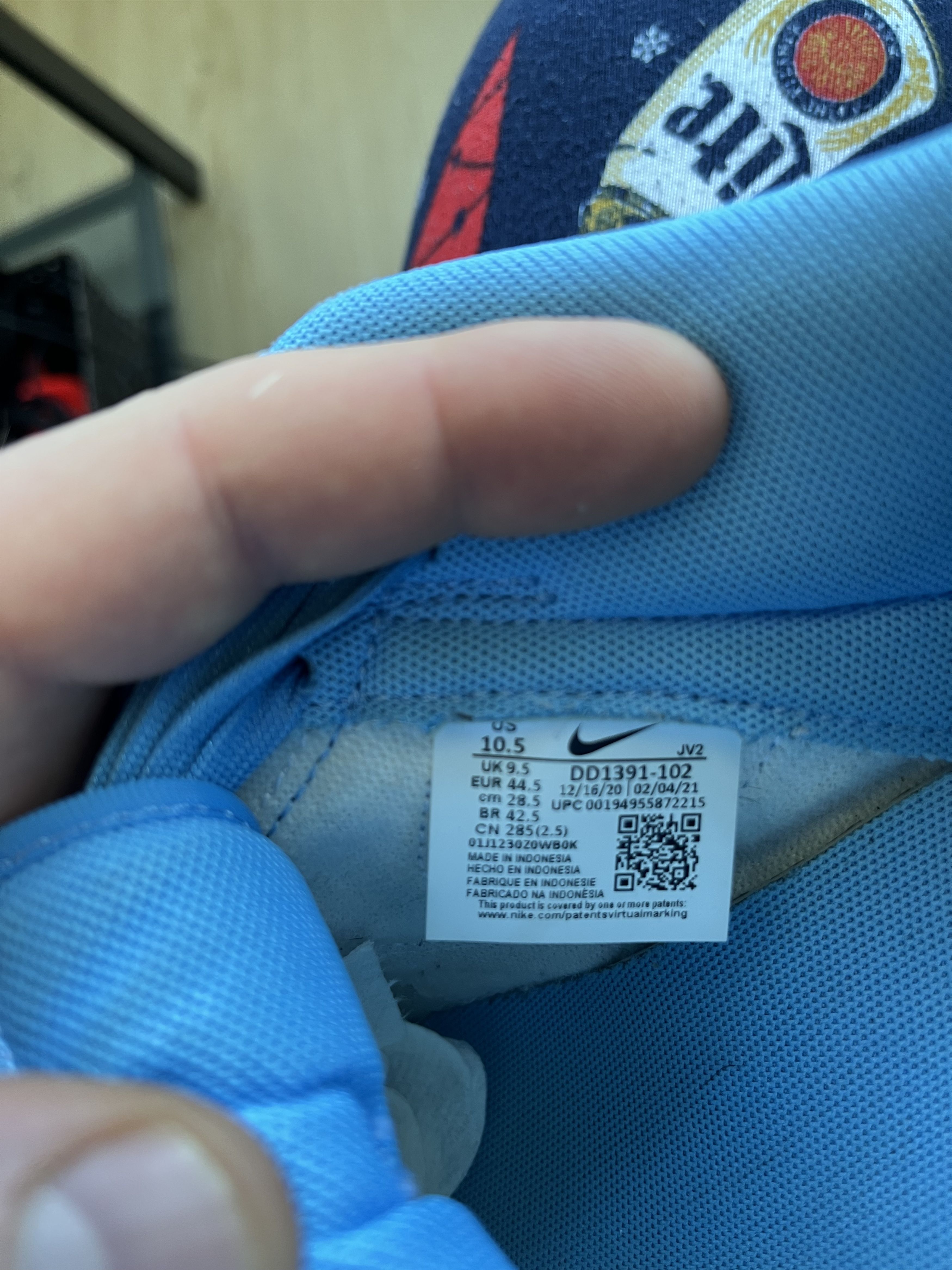 Nike Nike SB Dunk Low Blue Size US 10.5 / EU 43-44 - 6 Thumbnail