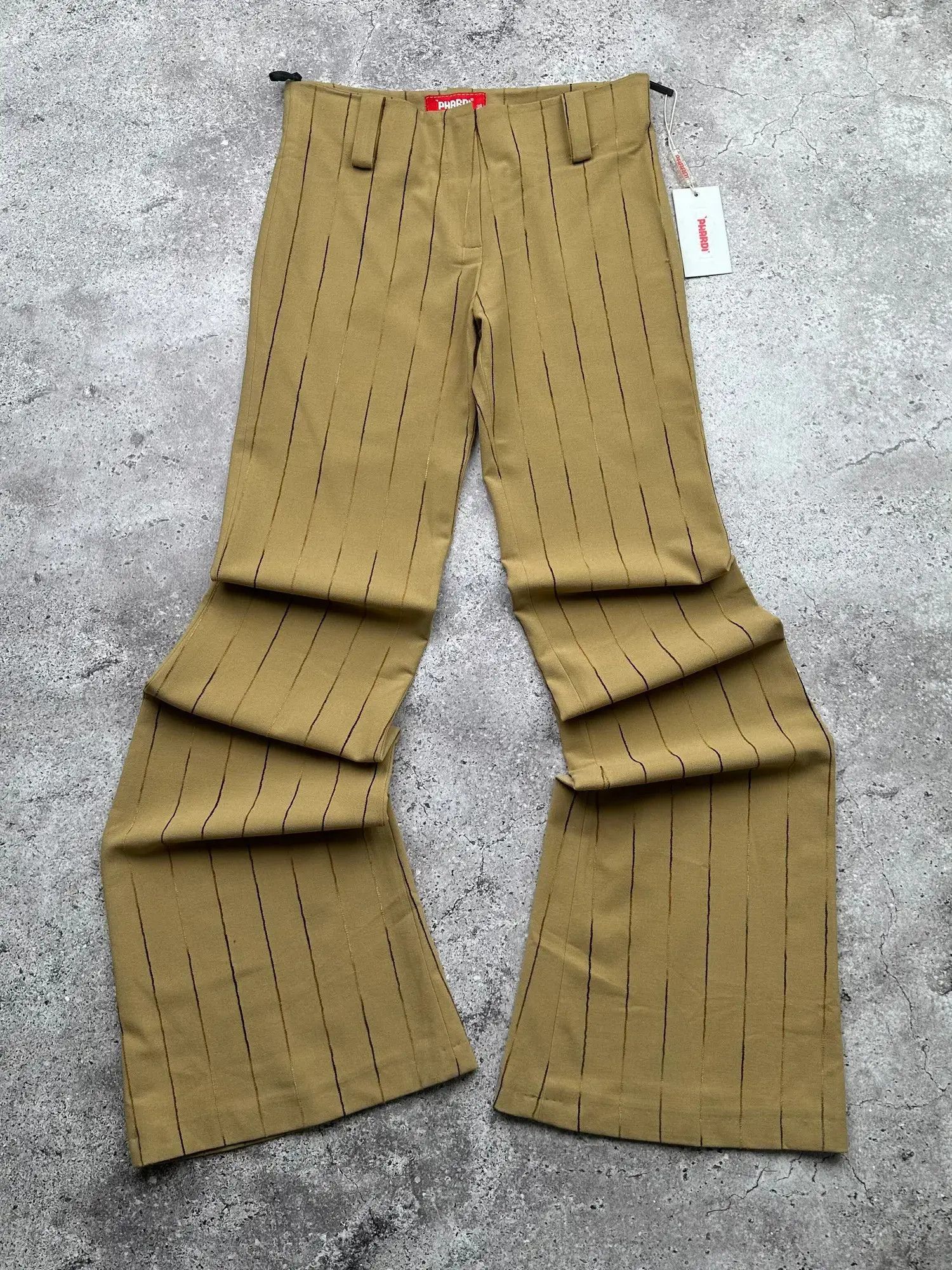 Japanese Brand Vintage Striped Flare Pants C19(V140) Size 25" / US 0 / IT 36 - 1 Thumbnail