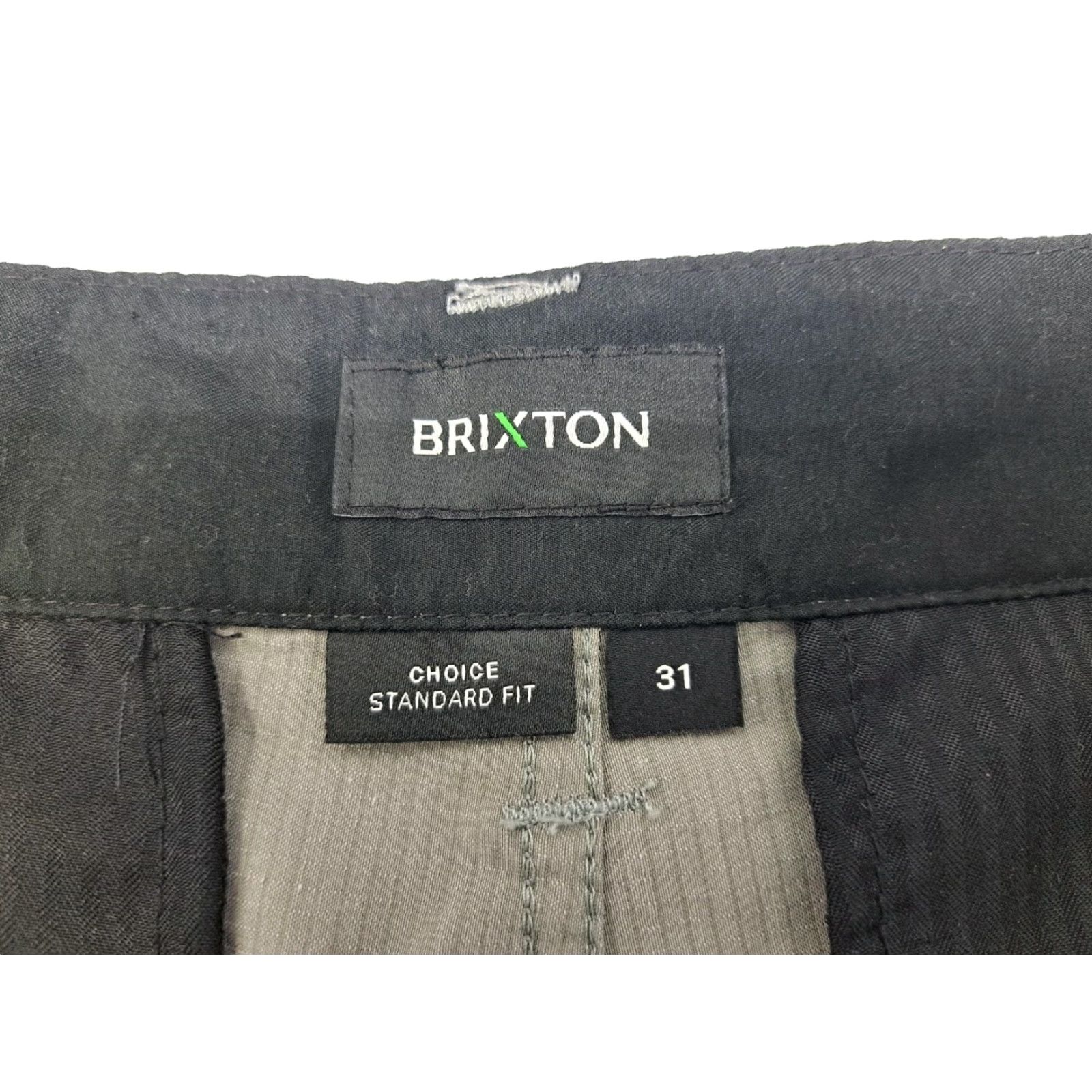 Brixton Brixton Mens Standard Fit Choice-X Chino Crossover Grey Plaid Shorts 31 Size US 31 - 2 Thumbnail