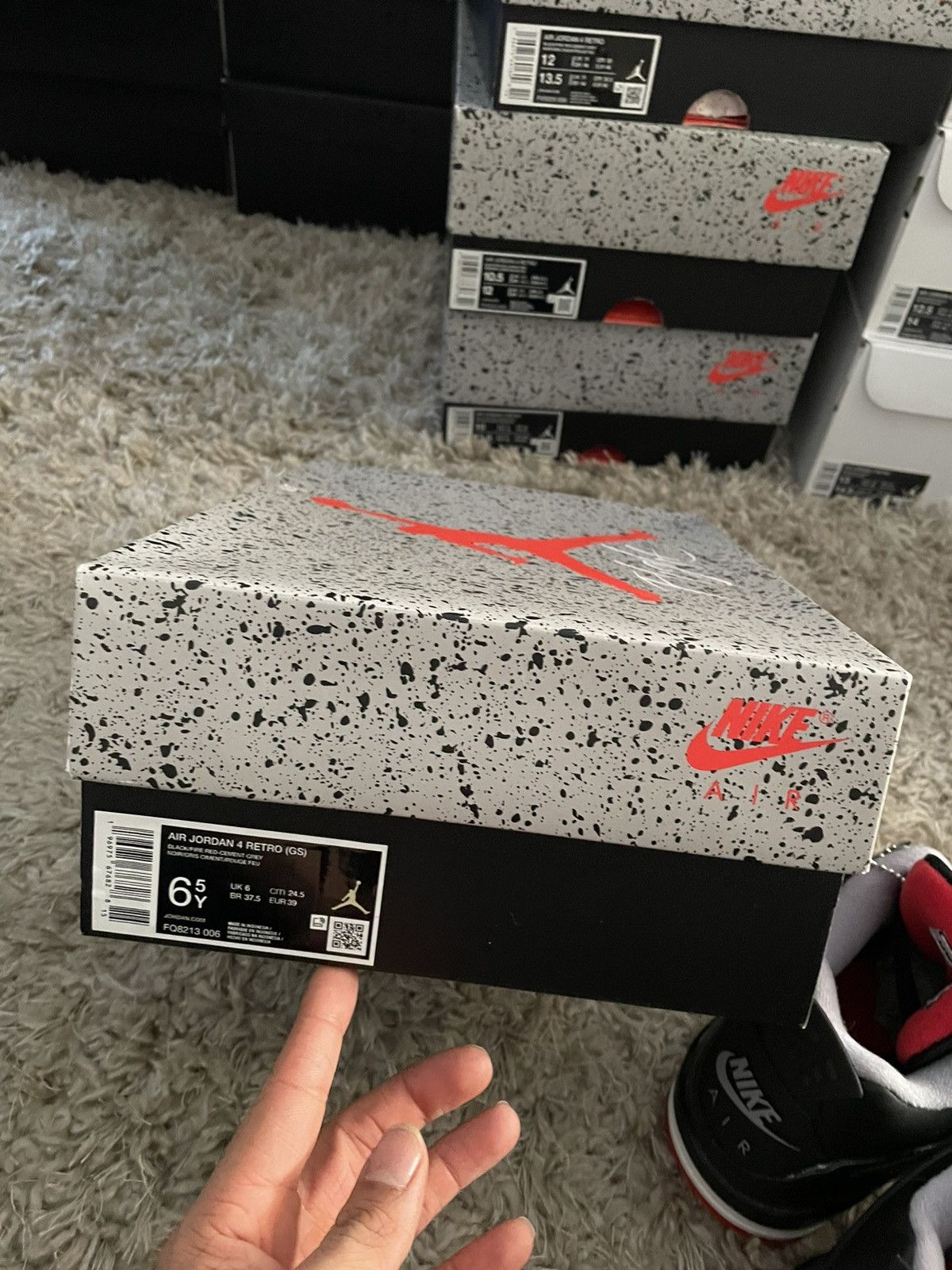 Jordan Brand Jordan 4 Bred Reaimgined Size US 6.5 / EU 39-40 - 9 Thumbnail