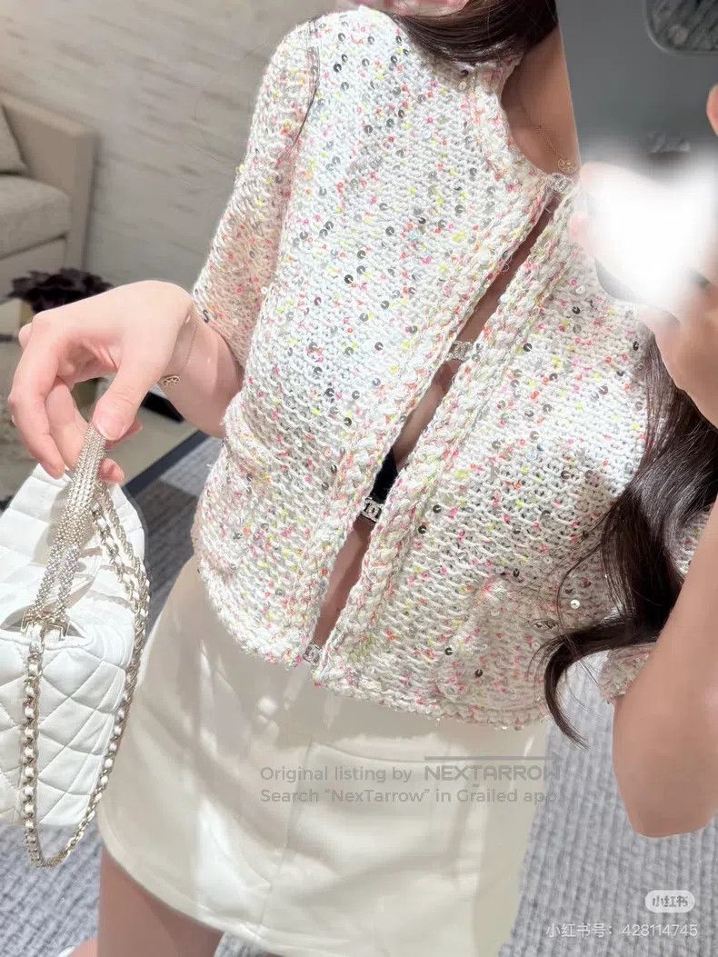Chanel Chanel 24P Spring and Summer Preview White Colour Sequin E Size XS / US 0-2 / IT 36-38 - 3 Thumbnail