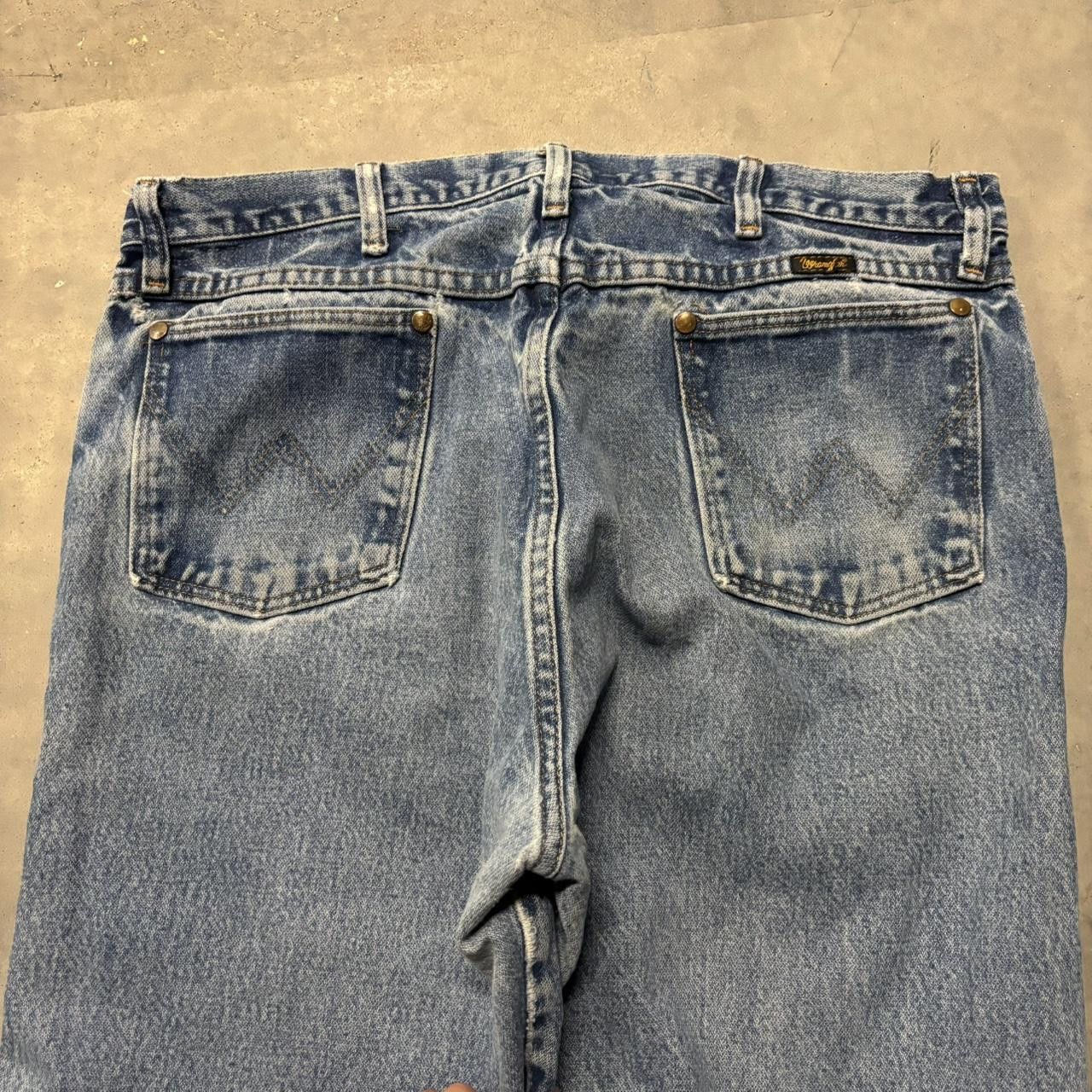 Japanese Brand × Vintage Crazy Vintage Y2K/2000s Grunge Faded Light Wash Denim Jeans! Size US 35 - 7 Thumbnail