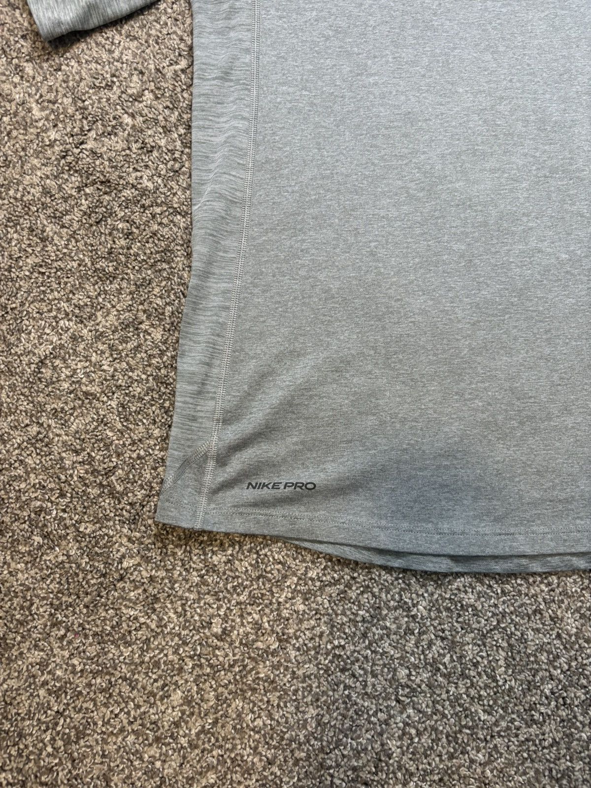 Nike Nike Pro Dri Fit Fitted Gray Gym Training Workout Shirt Men Size US M / EU 48-50 / 2 - 4 Thumbnail