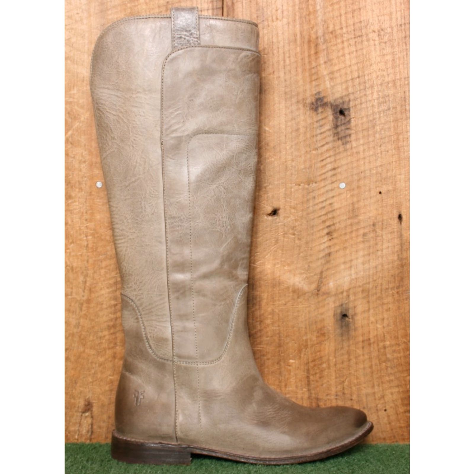 Frye FRYE Paige Gray (Taupe) Leather Knee High Pull-On Riding Boots Sz. 5.5 B Women, Boot, Paige, Riding, Knee High, Gray, 5.5 Size US 6 / IT 36 - 2 Thumbnail
