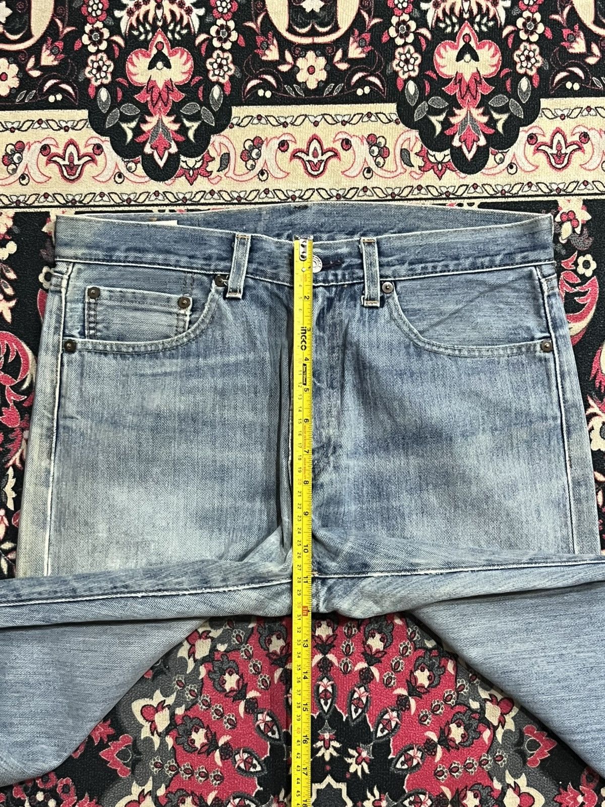 Levi's Levi’s 505 Big E Non Selvedge Made in Usa Distress Blue Jean Size US 32 / EU 48 - 14 Thumbnail