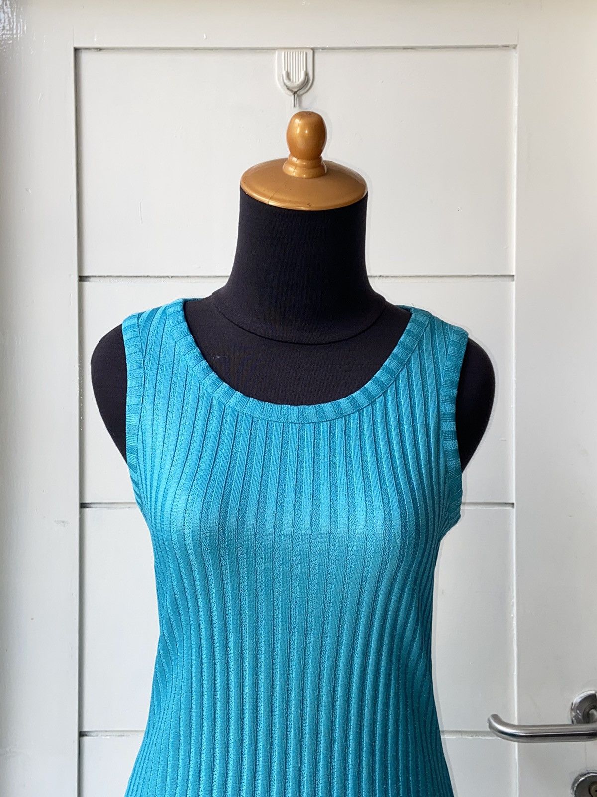 Balenciaga BALENCIAGA Blue Knit Dress Size S / US 4 / IT 40 - 13 Thumbnail